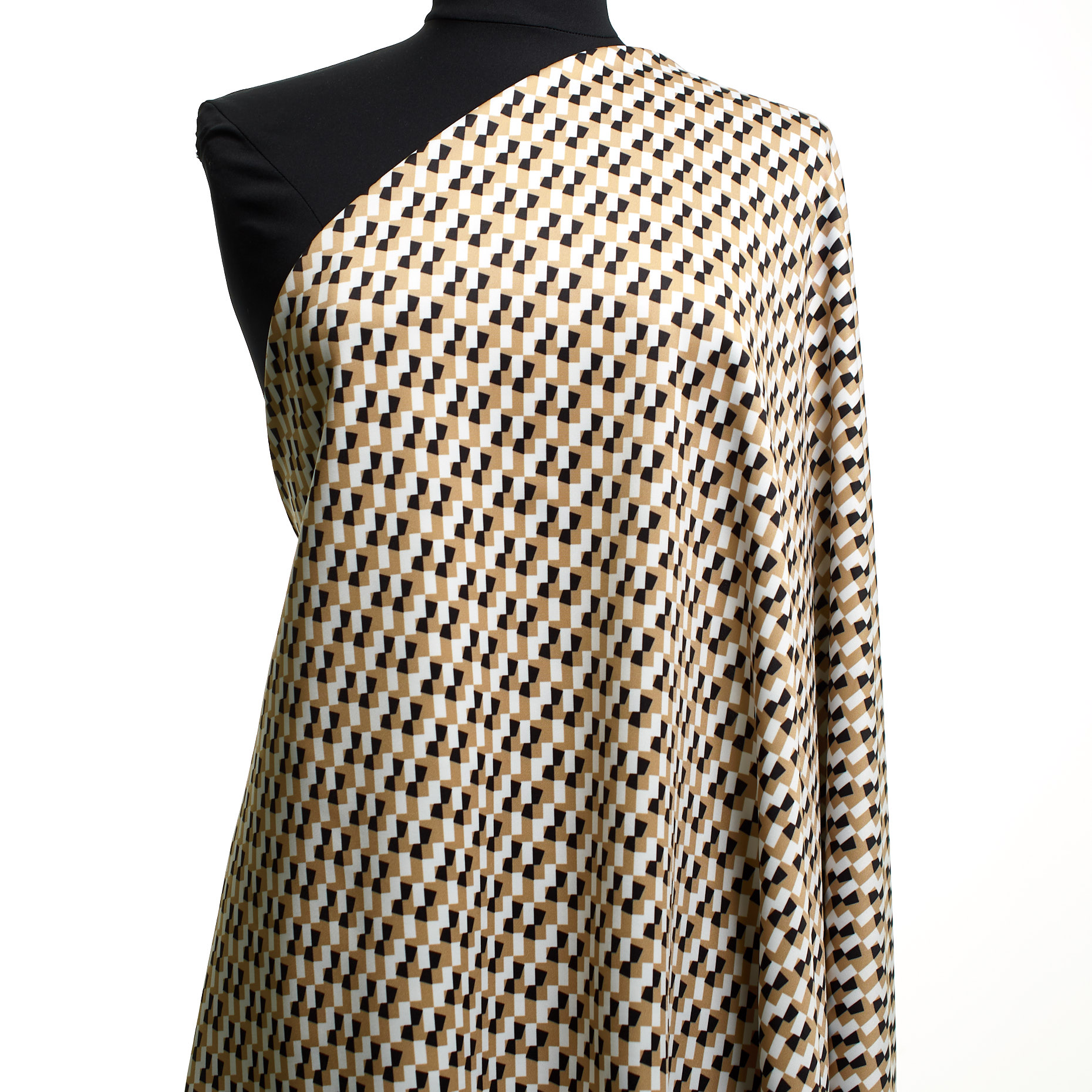 Techno Jersey, Stampato, Alta Elasticità, Raven Black&Safari (F000046995) - Manichino