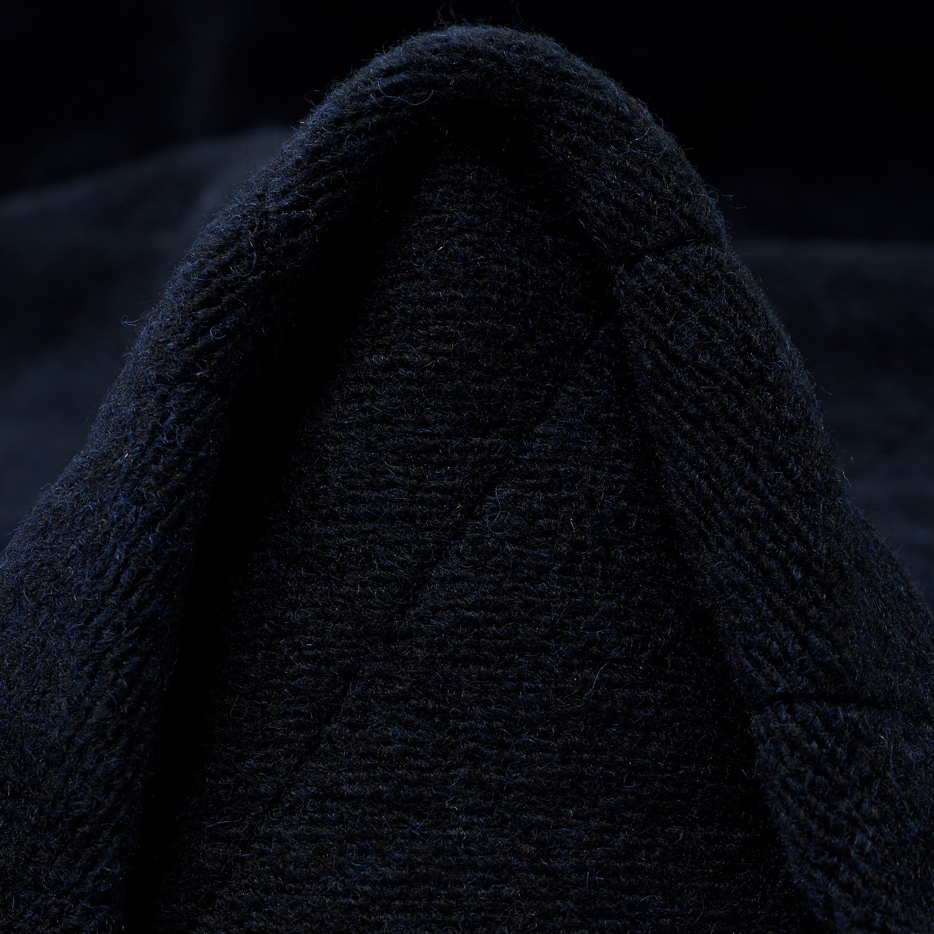 WOOL BLEND, QUILTED, MELANGE, BLUE NIGHTS (F000044664)