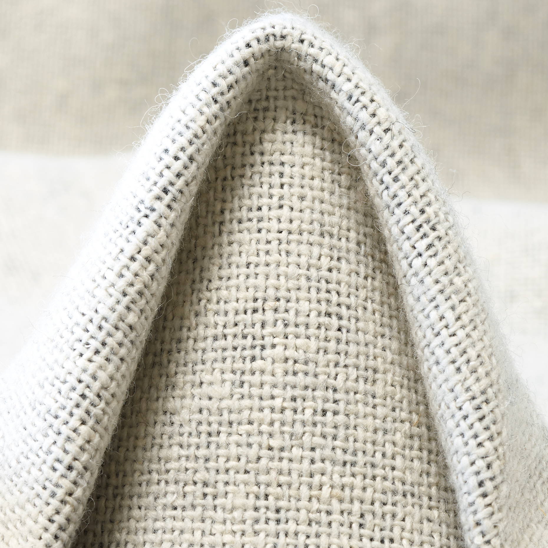 DOUBLE, WOOL BLEND, SILK BLEND, SNOW WHITE&RAVEN BLACK (F000049099)