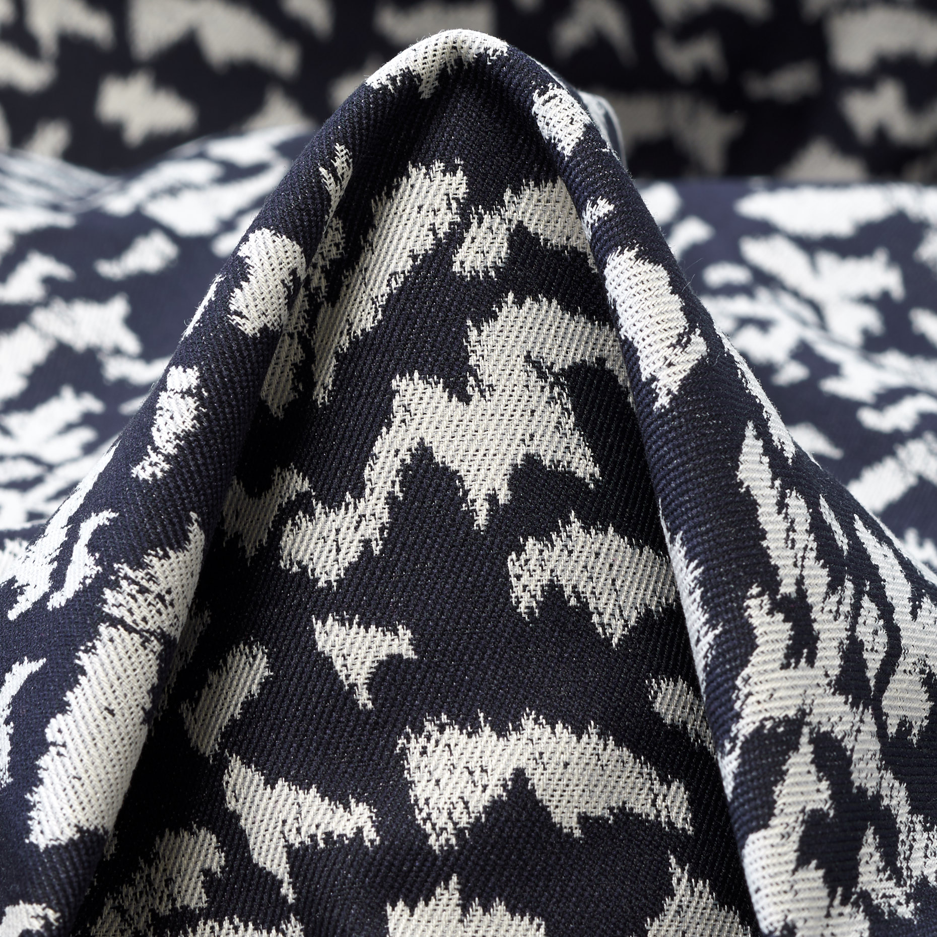 Jacquard, Algodón, Elástico, Ivory&Polar Night (F000038280)