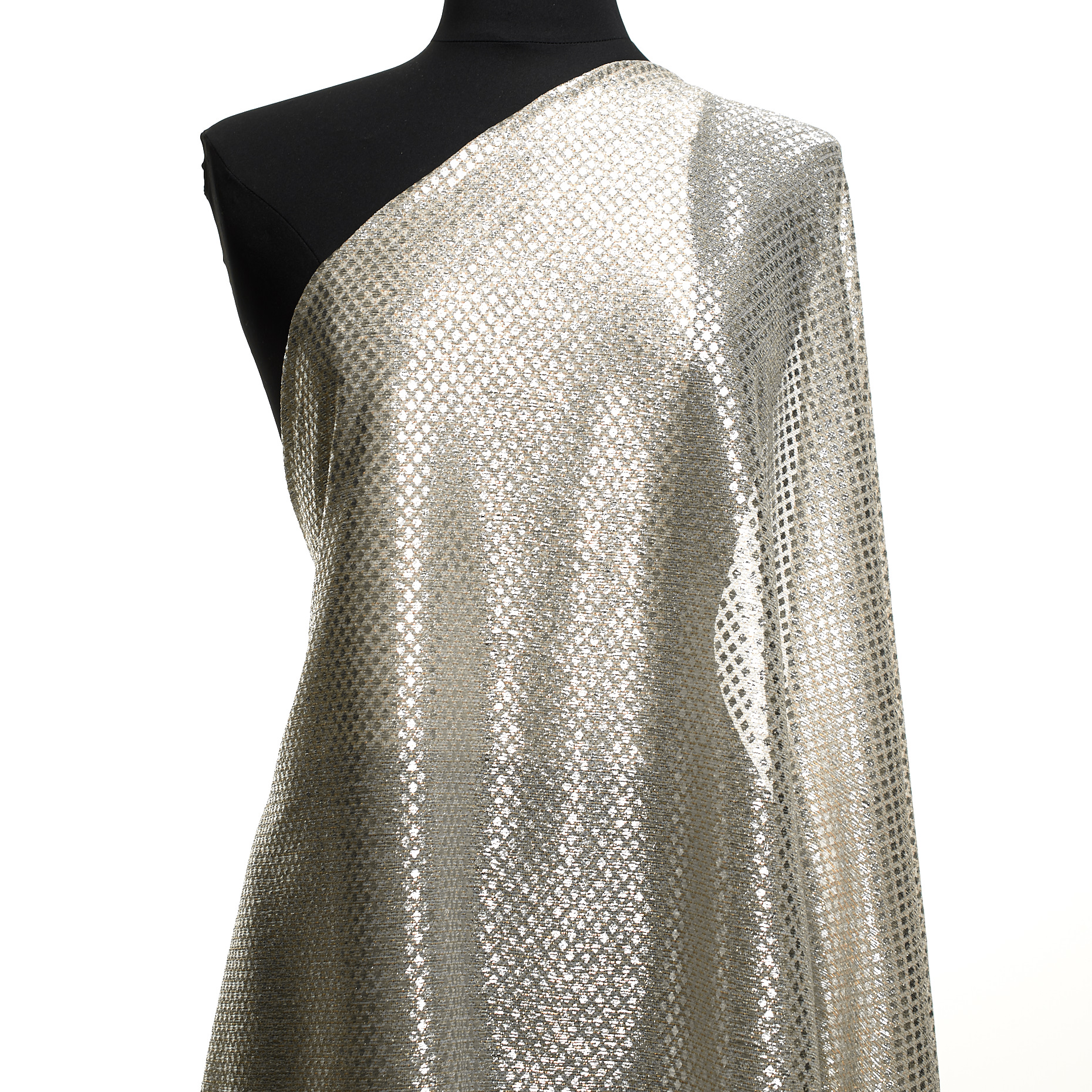 Jersey, Lurex, Przezroczysty, Snow White&Silver (F000048615) - Manekin