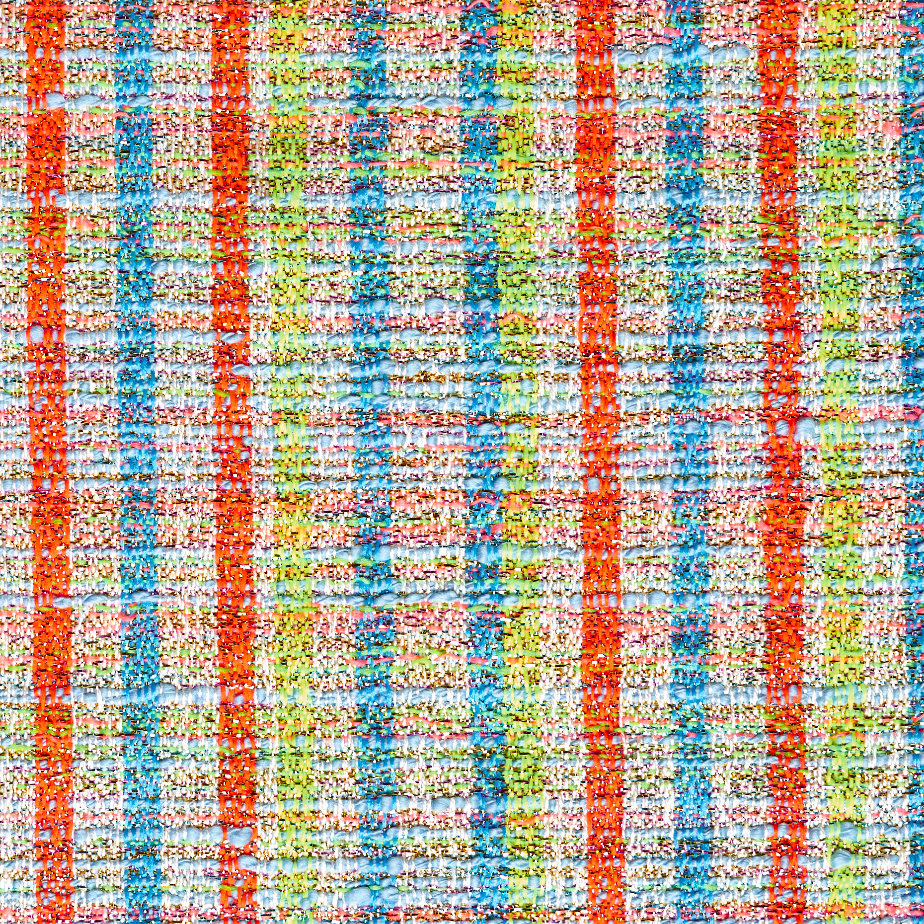 CHANEL, COTTON, LUREX, MALIBU BLUE&VIBRANT ORANGE (F000049611) - Texture