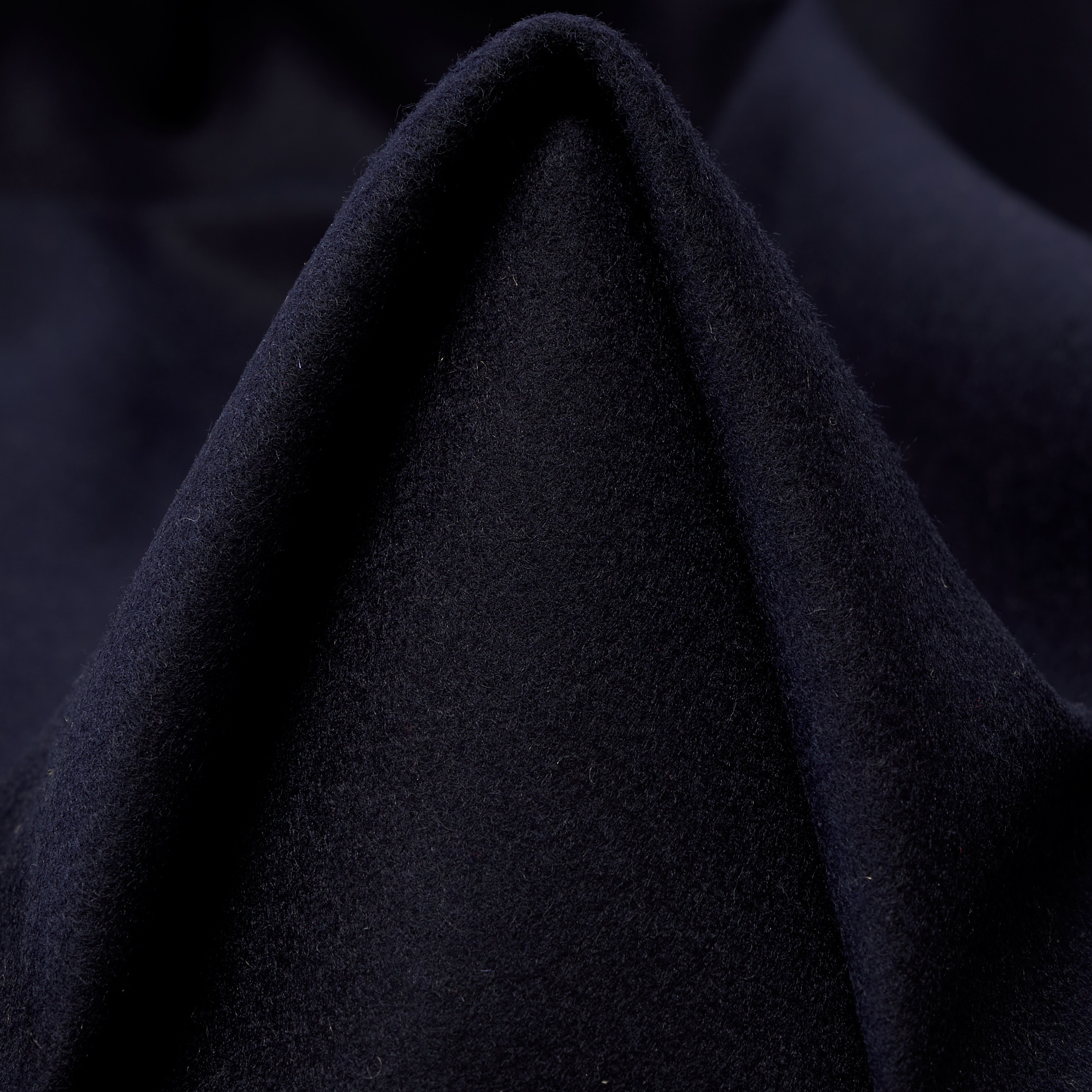 WOOL DRAP, CASHMERE BLEND, DARK NAVY