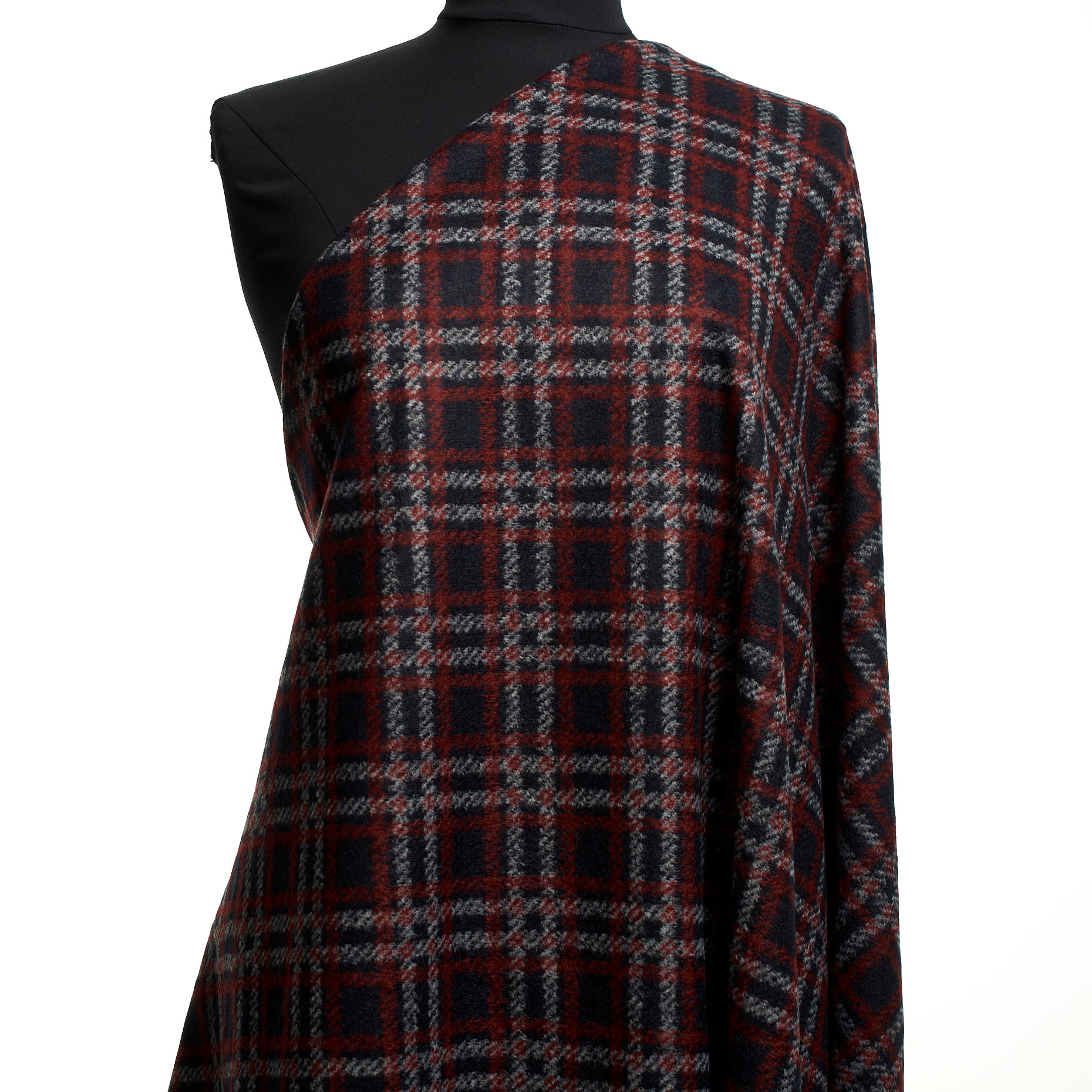 JERSEY, WOOL BLEND, BRUSHED, SAVVY RED&PARISIAN NIGHT (F000045181) - Mannequin