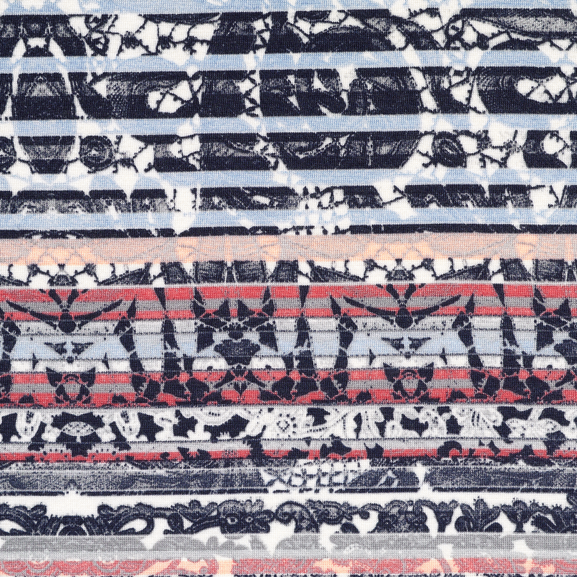 SINGLE JERSEY, VISCOSE, PRINTED, MOOD INDIGO (F000033441) - Texture