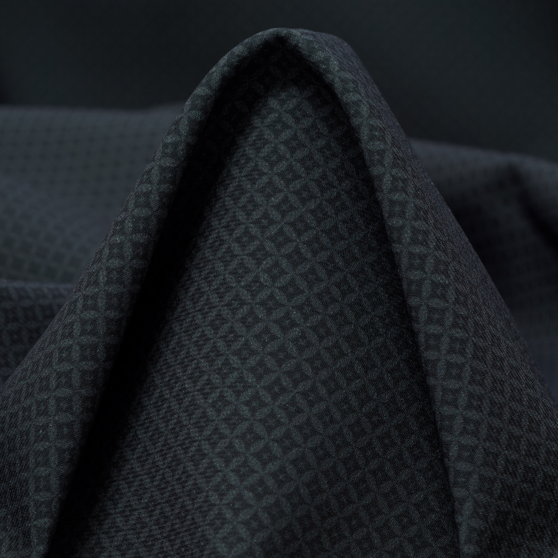 TECHNO STRETCH, VISCOSE, PRINTED, STEEL&OLIVE (F000036153)