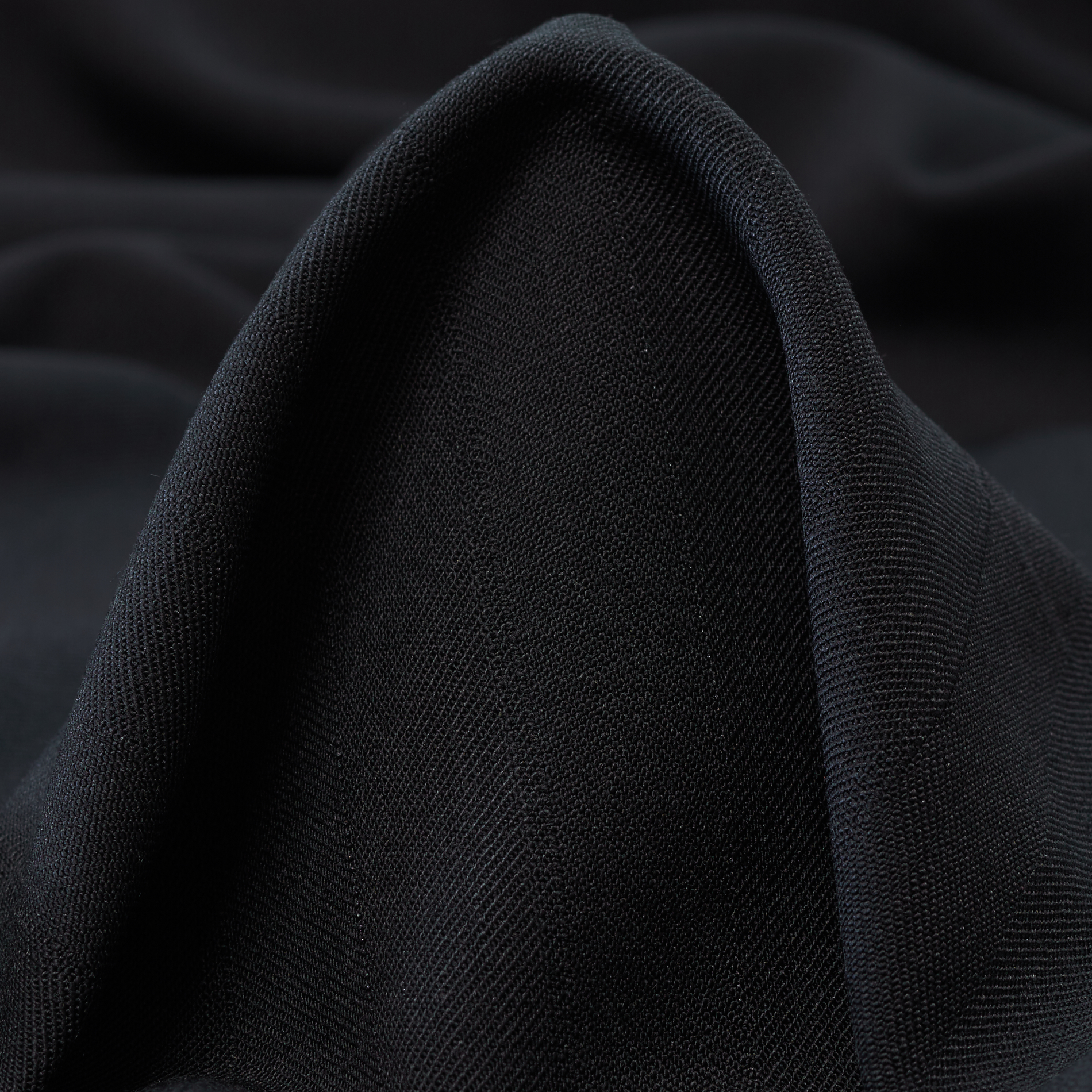 WOOL BLEND, STRIPES, TONE ON TONE, RAVEN BLACK (F000035814)