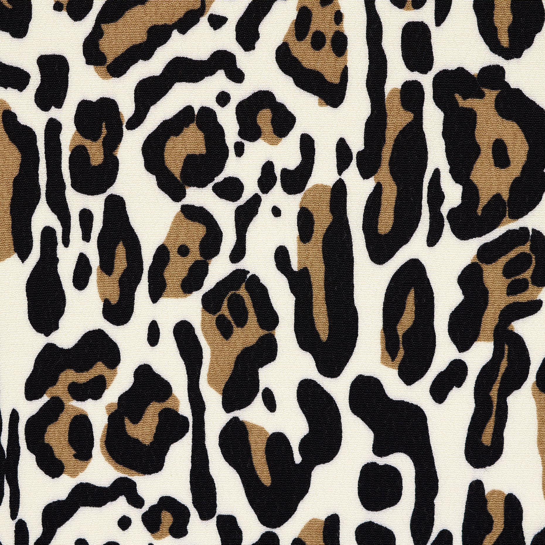 CRÊPE, VISCOSE, ANIMAL, IVORY&RAVEN BLACK (F000043273) - Texture