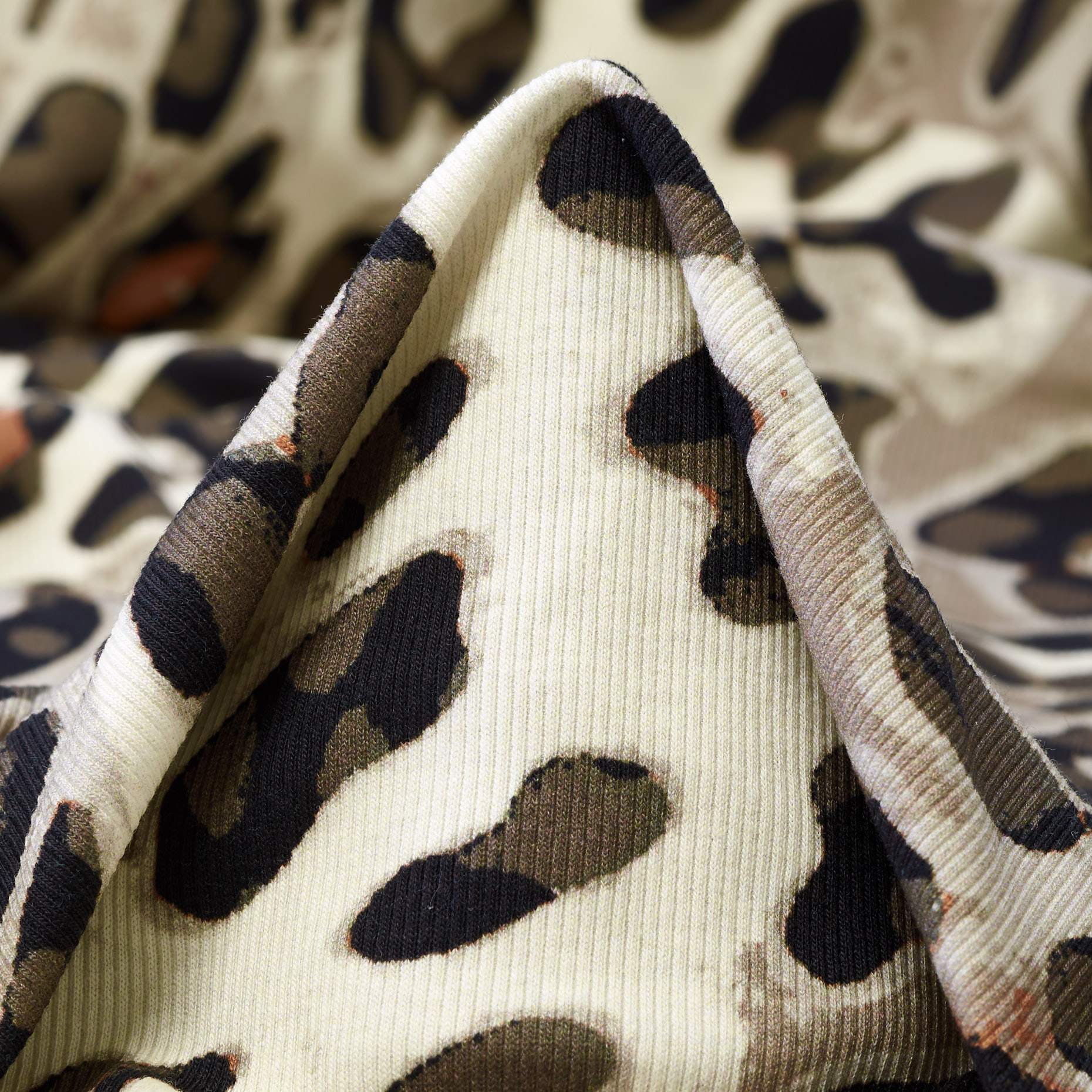 Трикотажная Резинка, Хлопок, Принт, Vintage Khaki (F000042852)