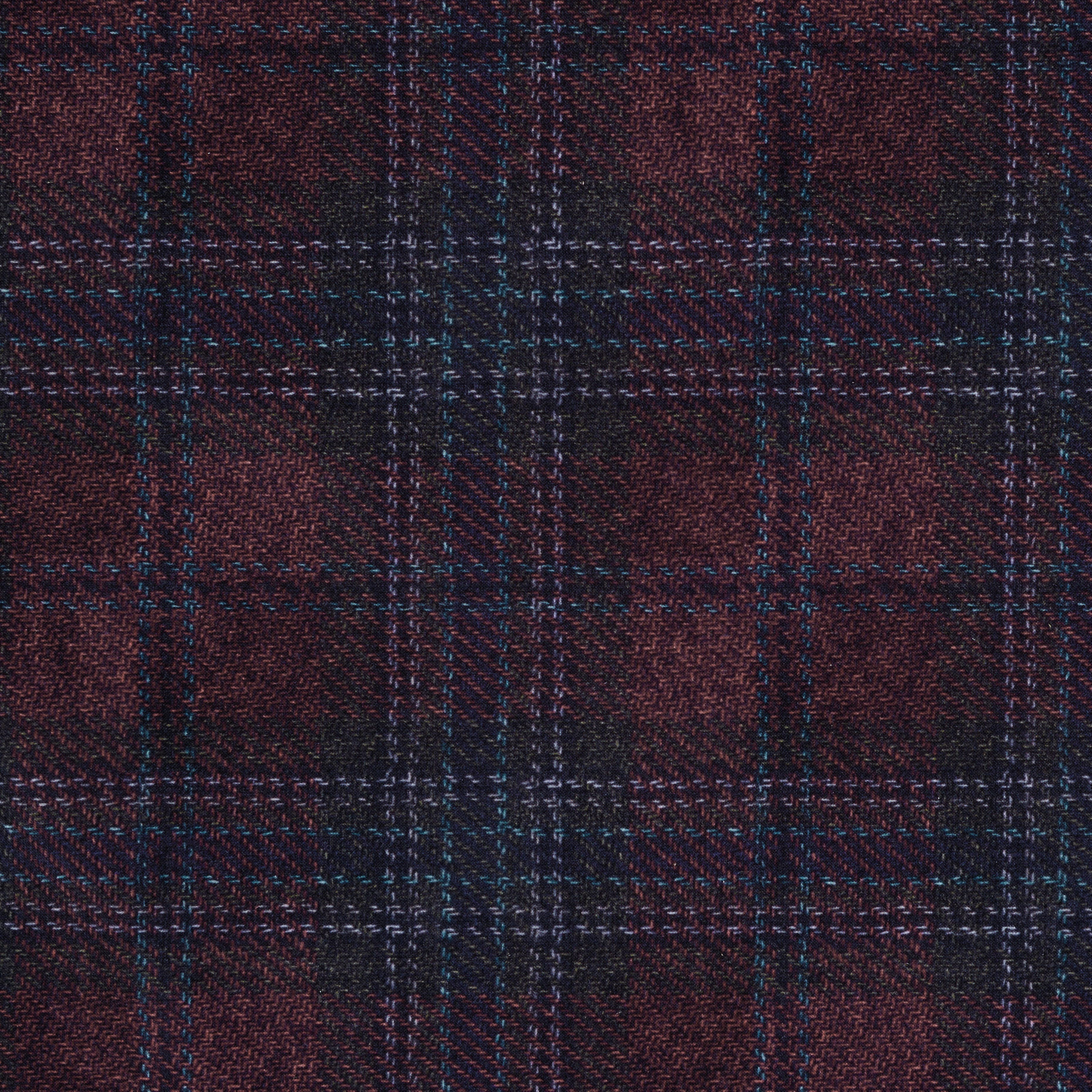 Techno Jersey, Stampato, Alta Elasticità, Cabernet&Hunter Green (F000041404) - Trama