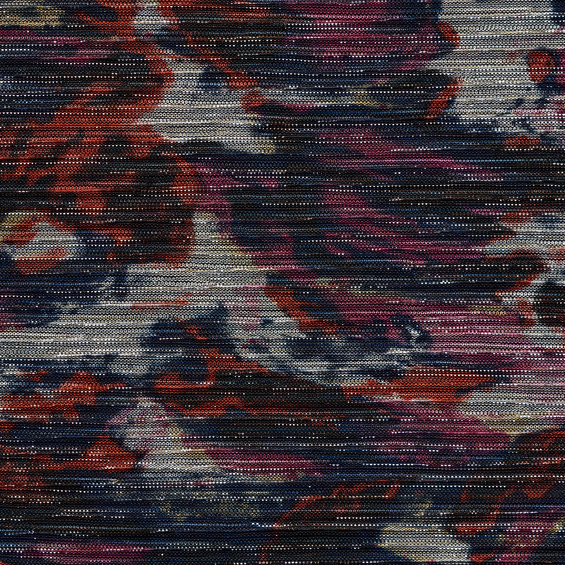 Jersey, Transparent, Métallique, Red Alert&Blue Quartz (F000048576) - Tissage