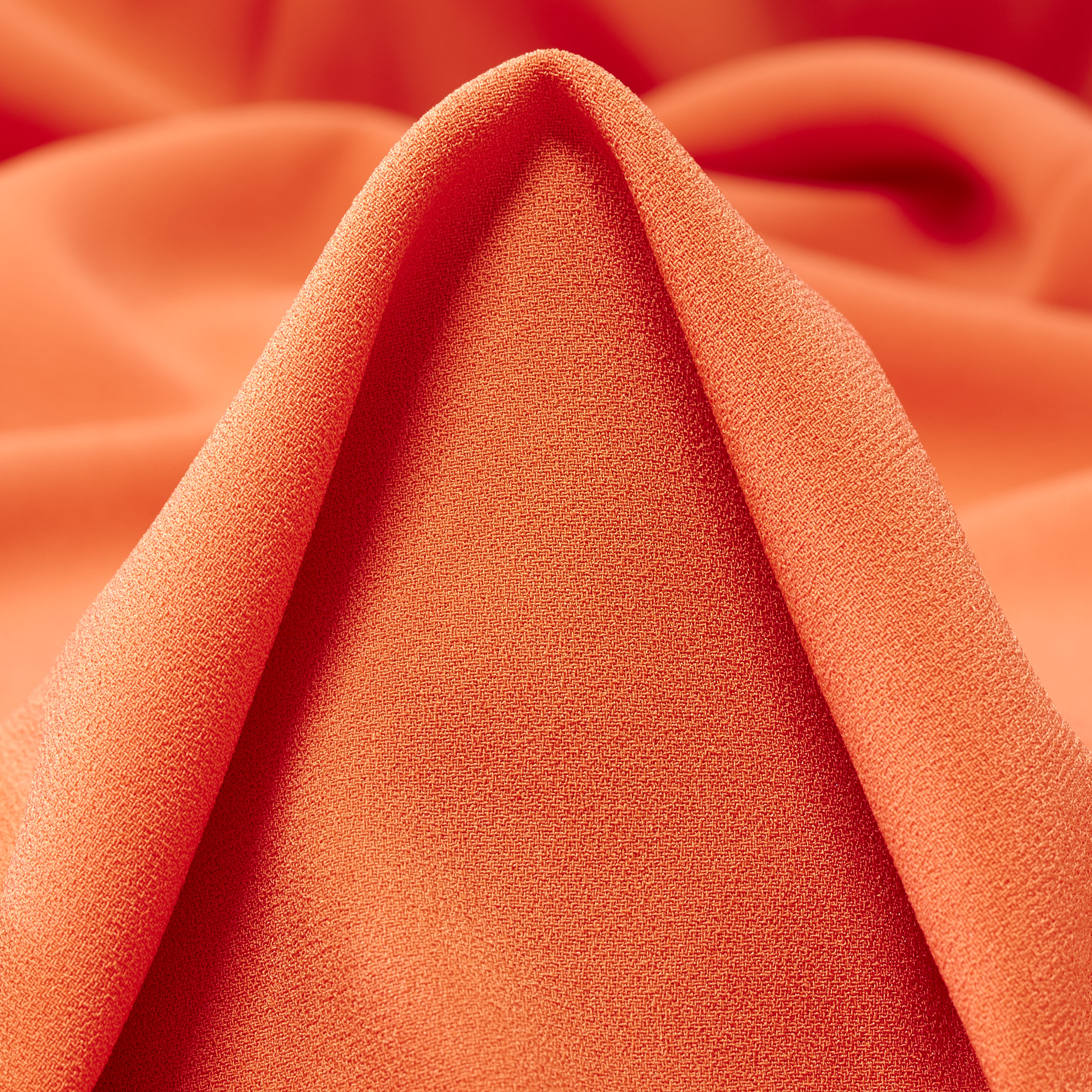 CRÊPE, SATIN, TRIACETATE, JAFFA ORANGE