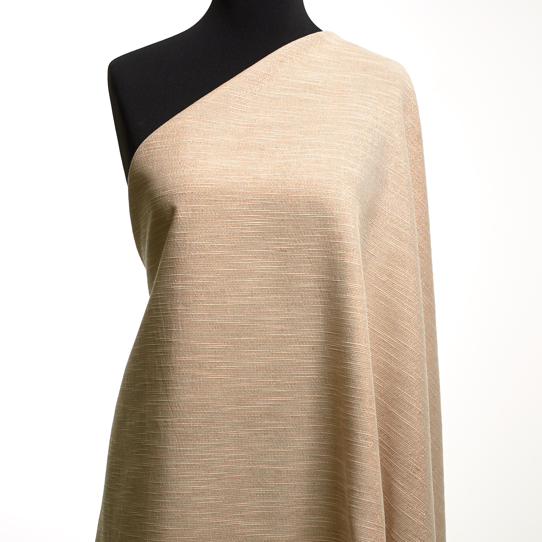 COTTON, LINEN BLEND, SHIMMERING, PALE GOLD&CRÈME BRÛLÉE (P000004690) - Mannequin
