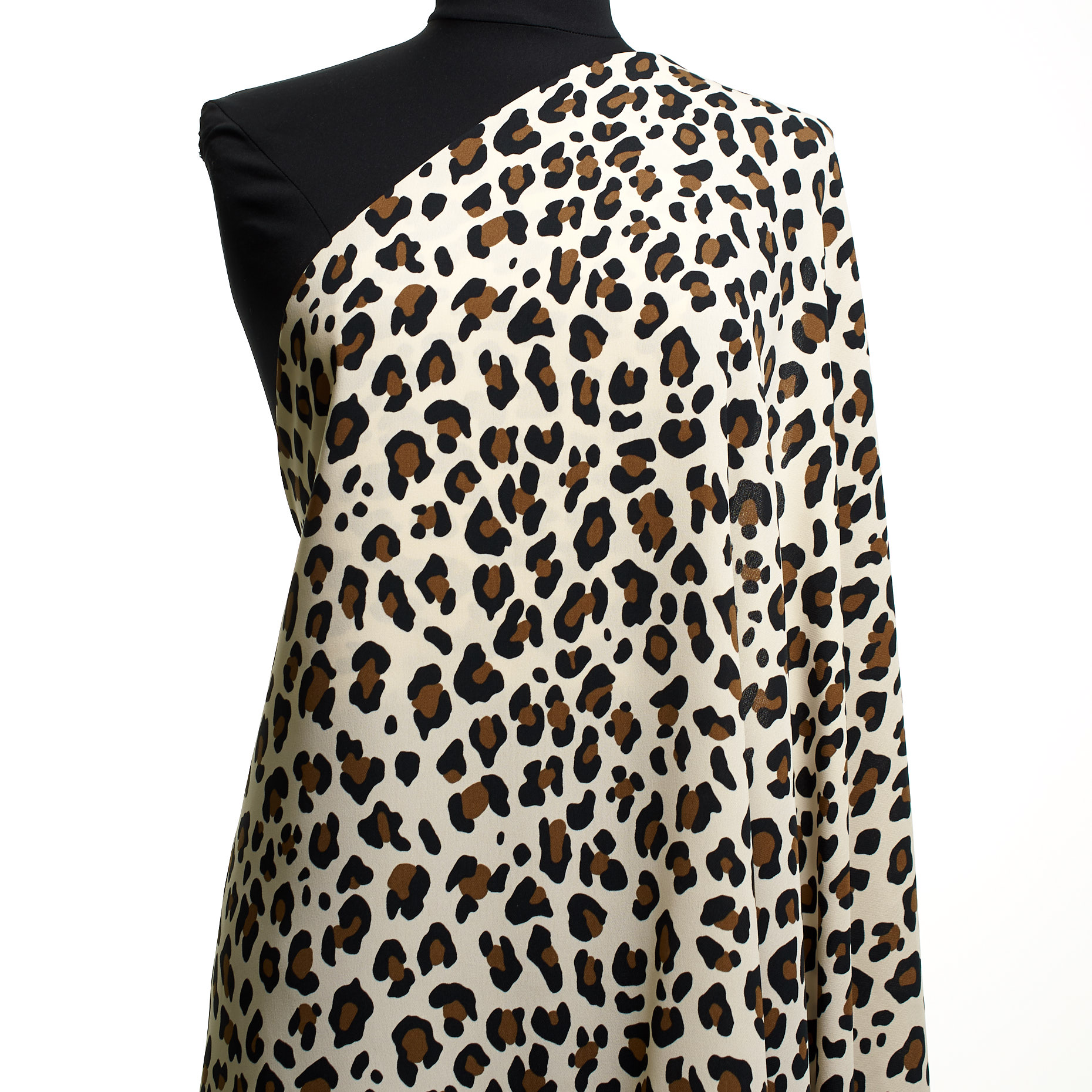 CRÊPE, ANIMAL, PRINTED, ANTIQUE WHITE&RAVEN BLACK (F000047021) - Mannequin