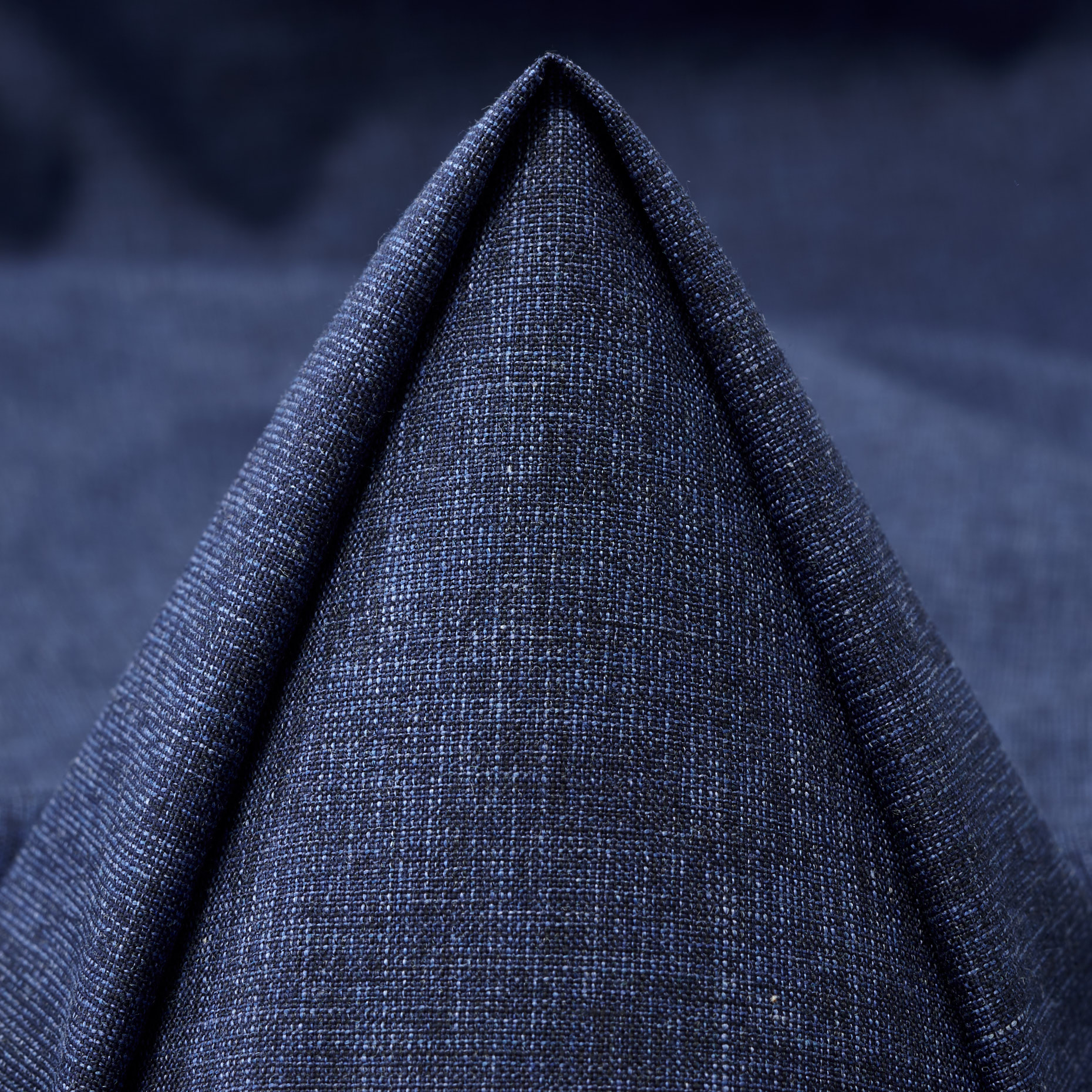 COOL WOOL, COTTON BLEND, MELANGE, BLUE INDIGO (F000044357)