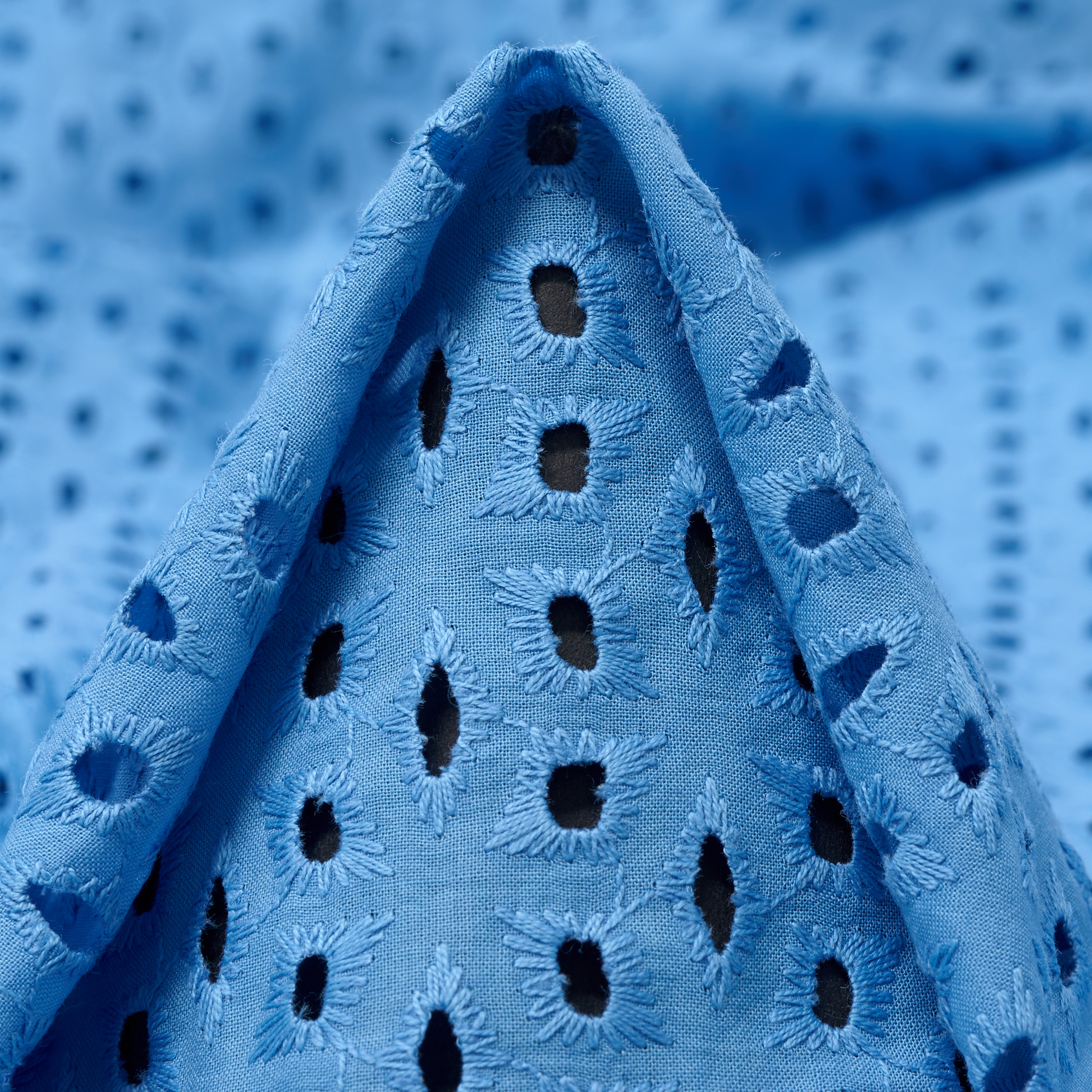 Encaje, Algodón, Micro Design, Malibu Blue (F000031418)