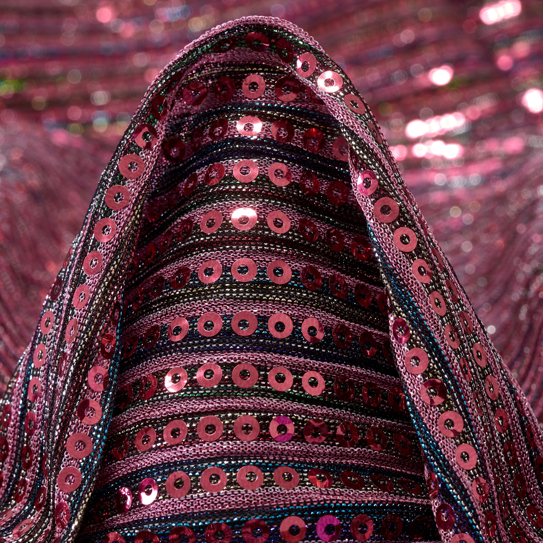 JERSEY, SEQUIN, EMBROIDERED, DEEP SEA CORAL (F000048584)