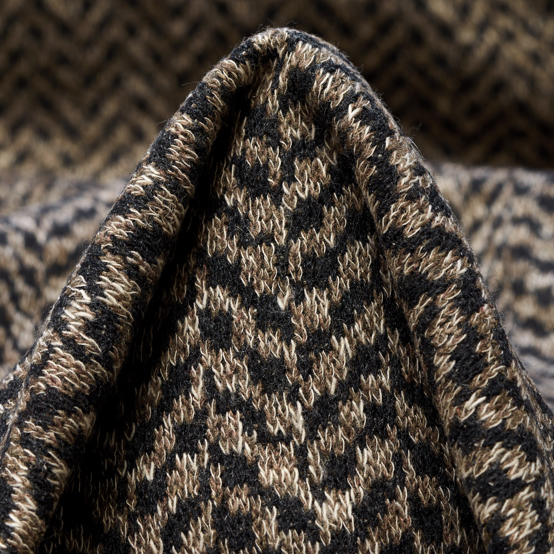 JACQUARD, WOOL BLEND, HERRINGBONE, AFFOGATO&MOONLESS NIGHT (F000043893)
