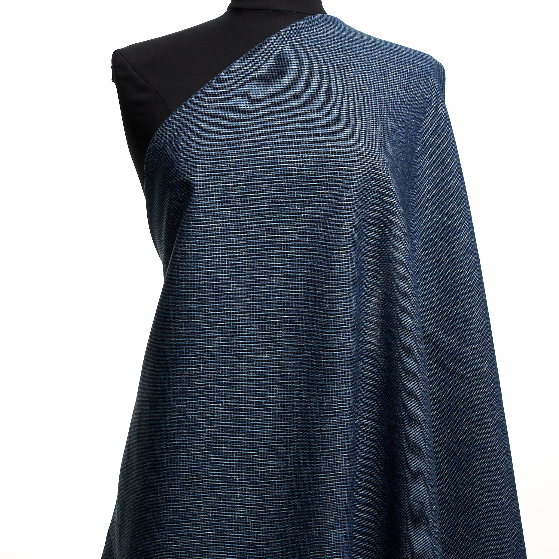 LINEN, COTTON, MICRO STRUCTURE, MOONLIGHT BLUE (F000044611) - Mannequin