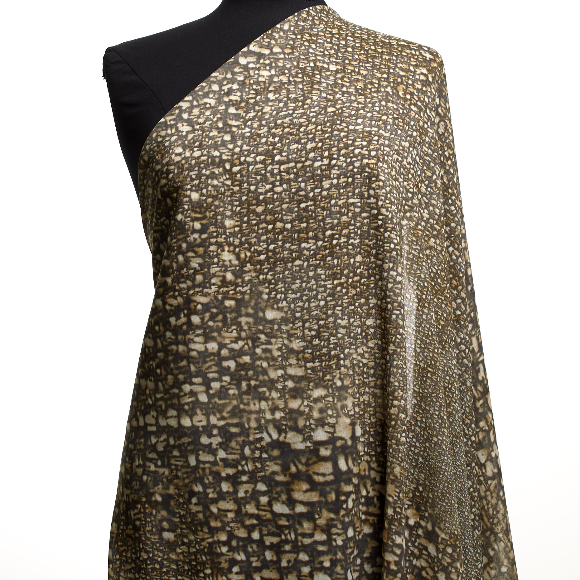 Crêpe, Lana Virgen, Estampado, Dark Olive (F000034684) - Maniquí