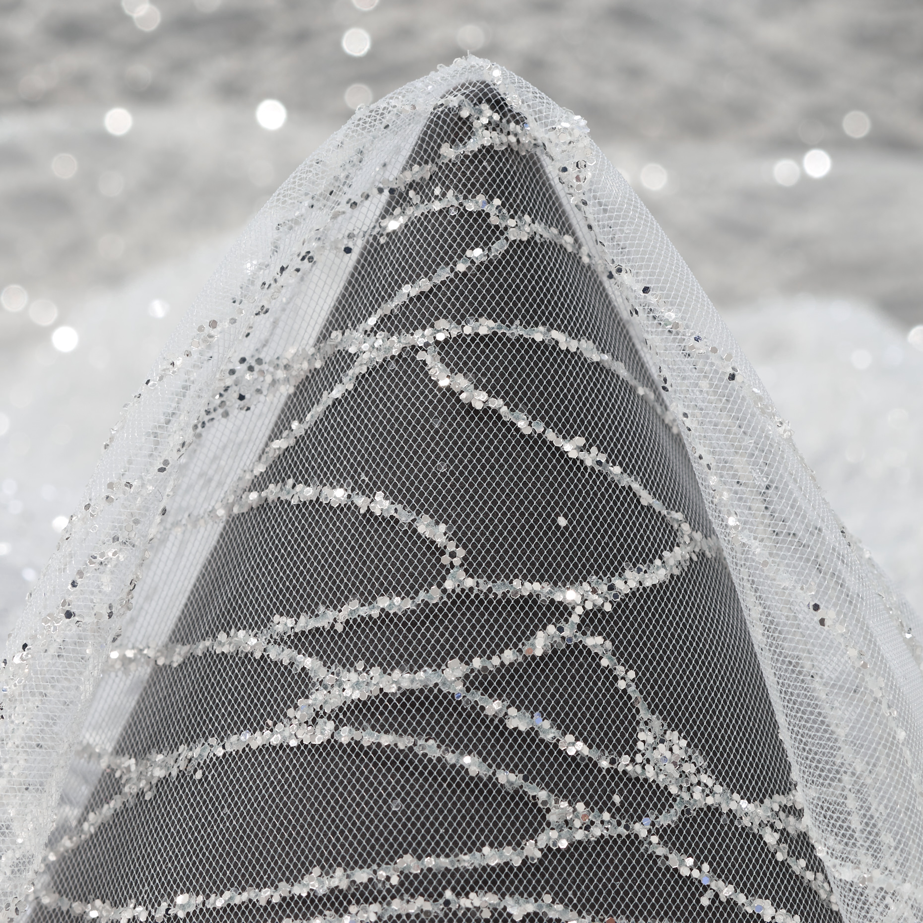 Tulle, Scintillant, Métallique, Brilliant White&Silver (F000047169)