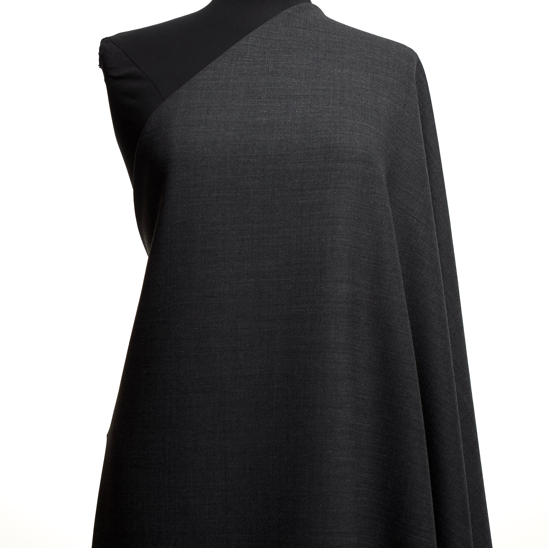 CRÊPE, WOOL BLEND, MELANGE, BLACKENED PEARL (F000036426) - Mannequin
