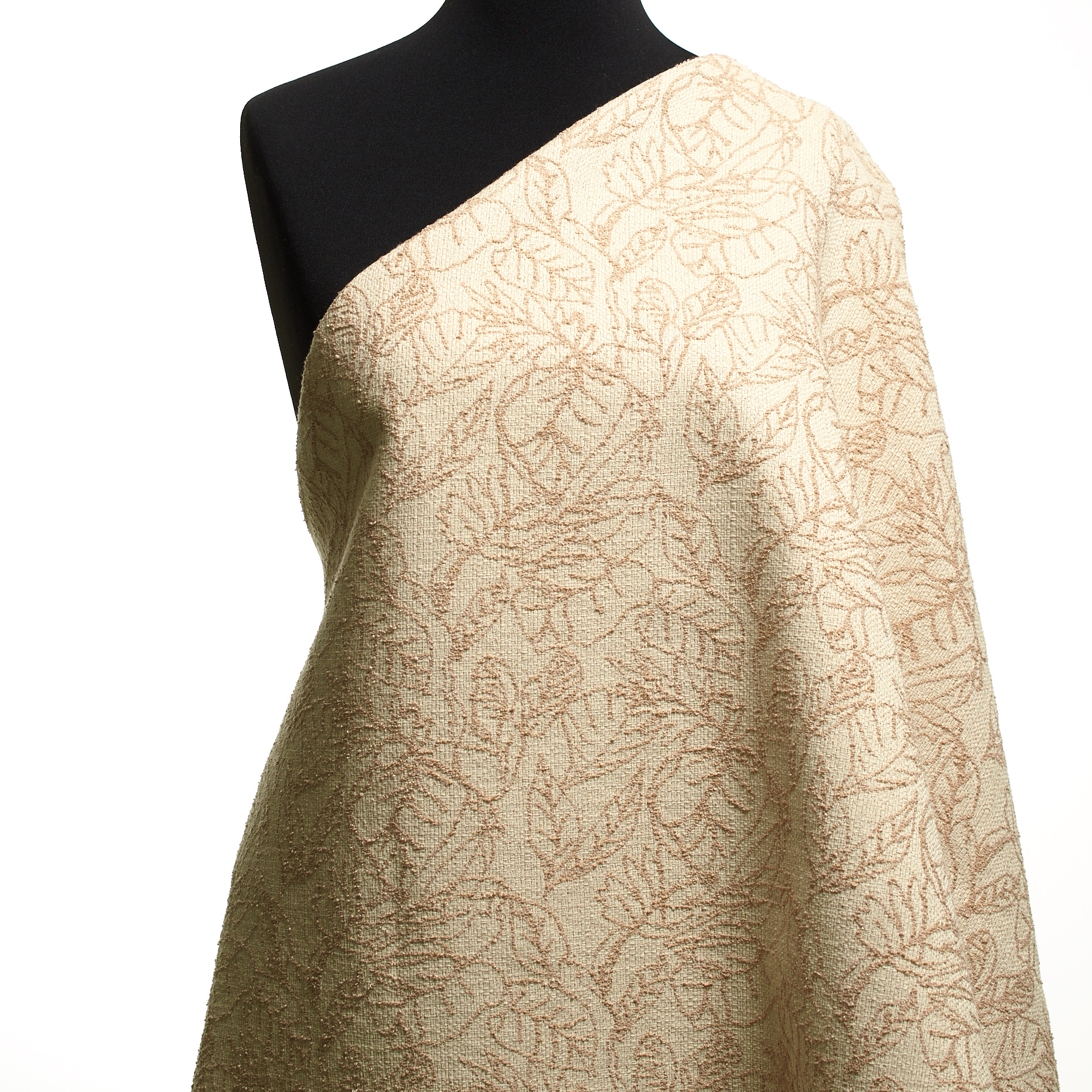 JACQUARD, COTTON, FLORAL, ANTIQUE WHITE&PINK TINT (F000049600) - Mannequin