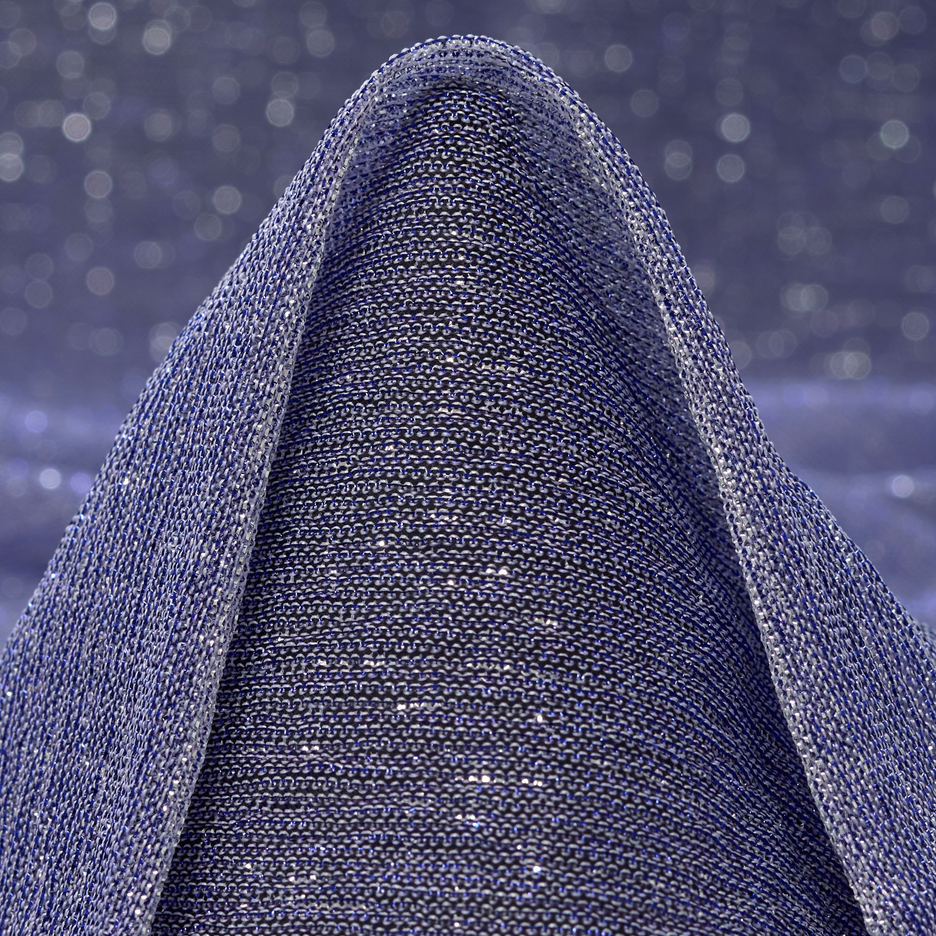 JERSEY, LUREX, TRANSPARENT, SILVER&CORNFLOWER (F000048641)