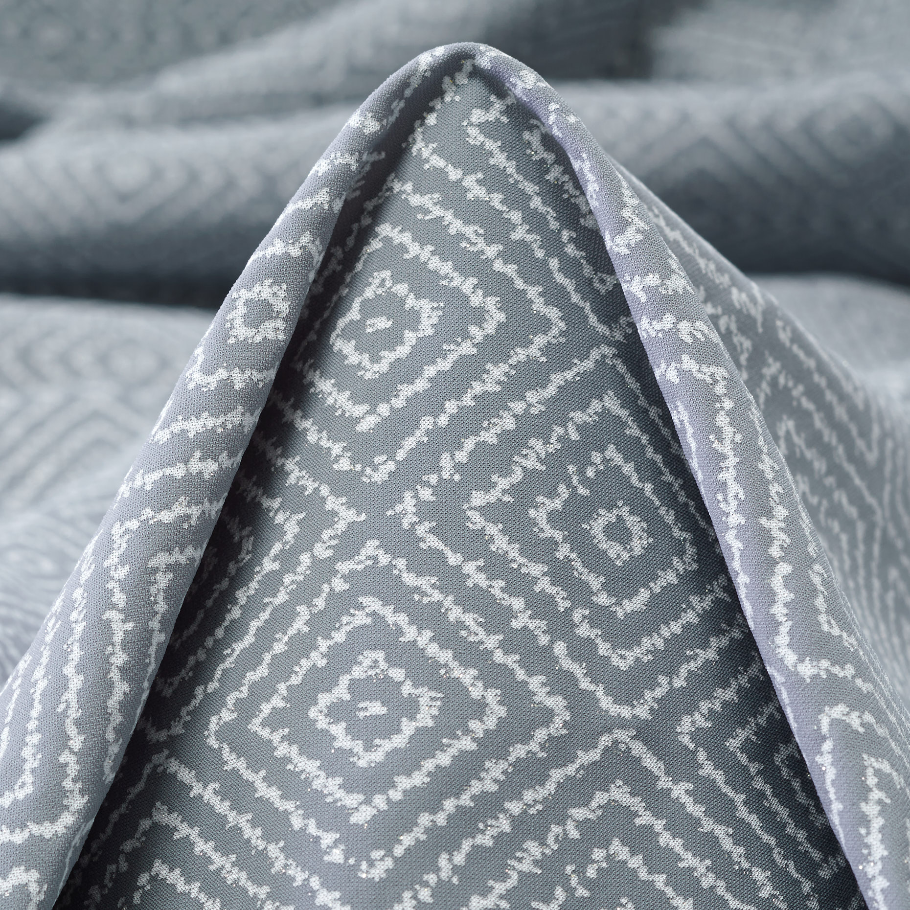 Techno Jersey, Geometrico, Reluciente, Formal Gray&Snow White (F000041412)