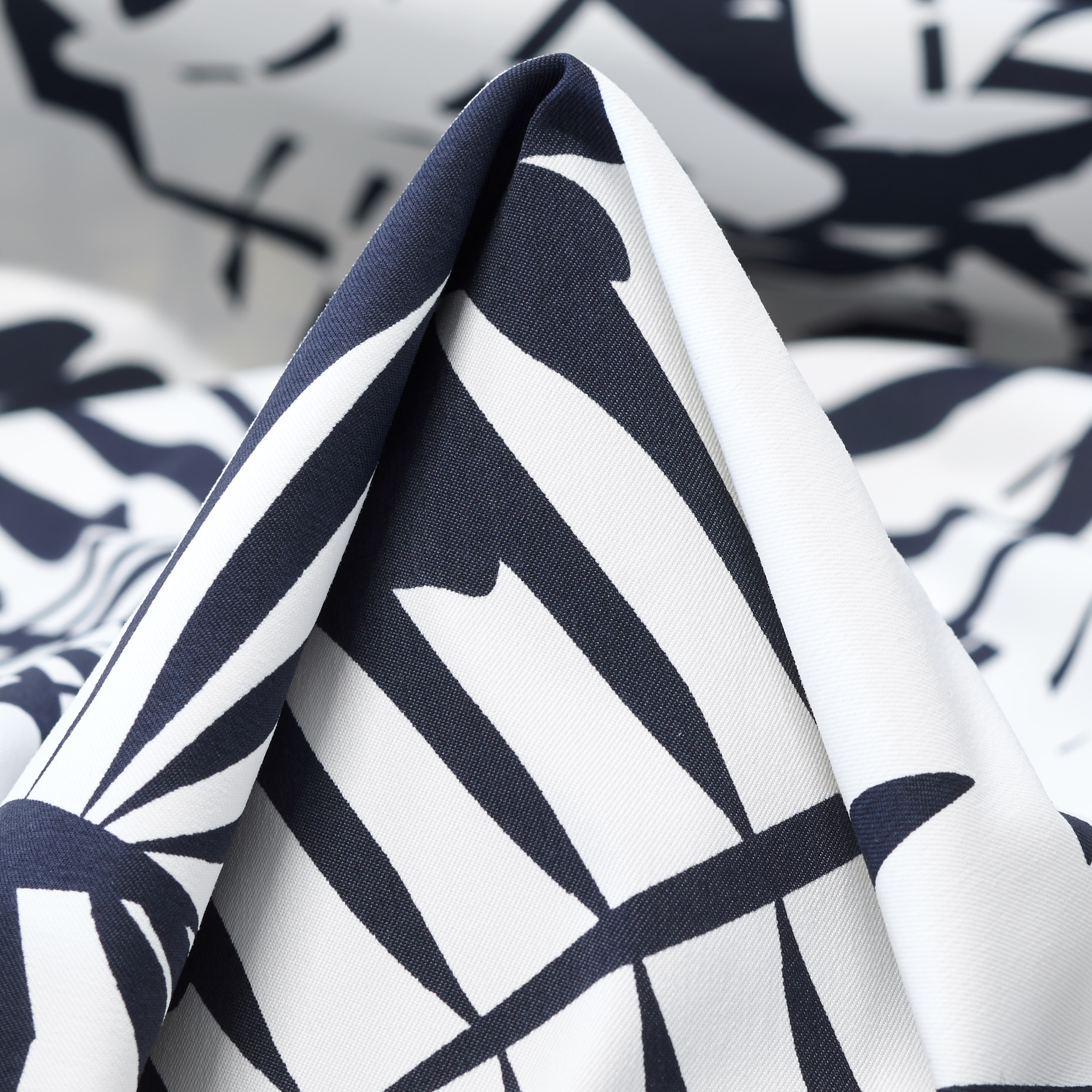 TECHNO STRETCH, POLYAMID, PRINTED, RAVEN BLACK&BRILLIANT WHITE (F000041935)