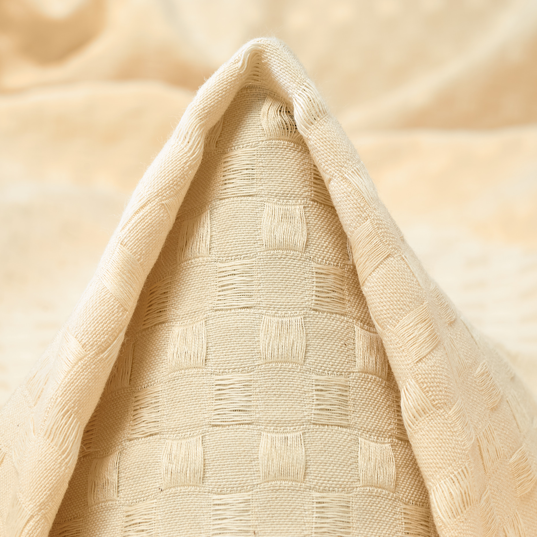 JACQUARD, COTTON, ANTIQUE WHITE