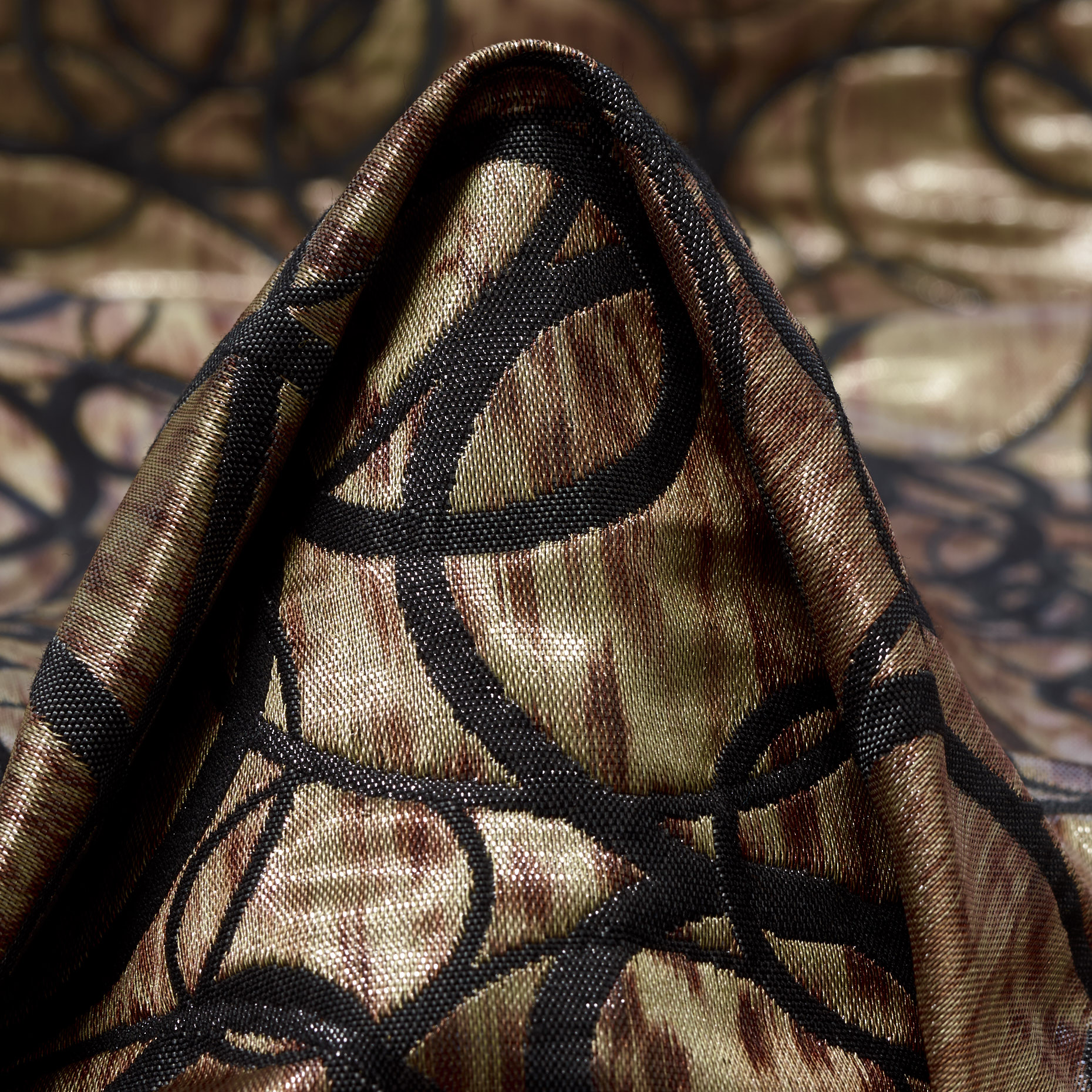 JACQUARD, COTTON BLEND, RAVEN BLACK&BEIGE