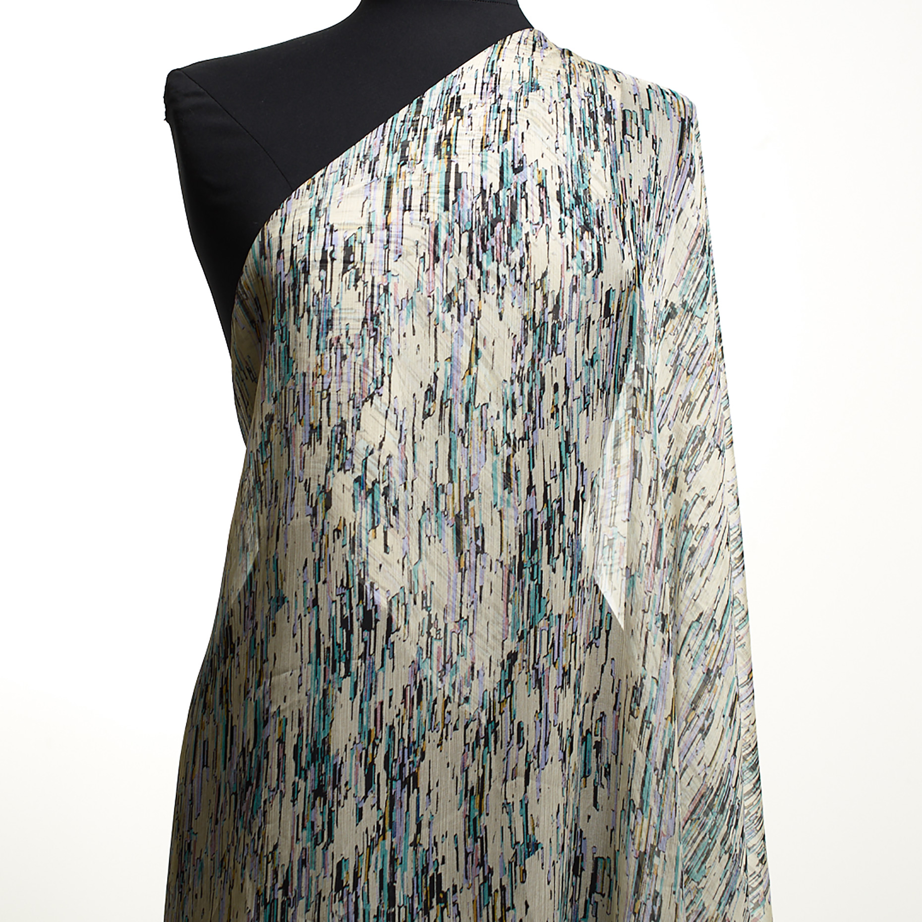 Seta, Chiffon, Stampato, Baby Lavender (F000034853) - Manichino