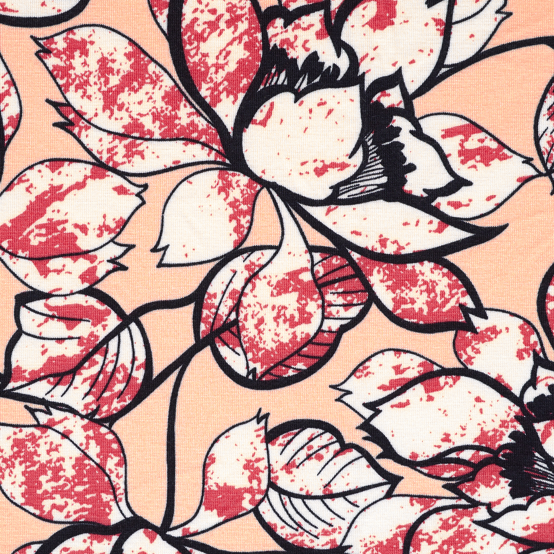 Single Jersey, Viscosa, Floreale, Strawberry Ice Cream (F000032468) - Trama