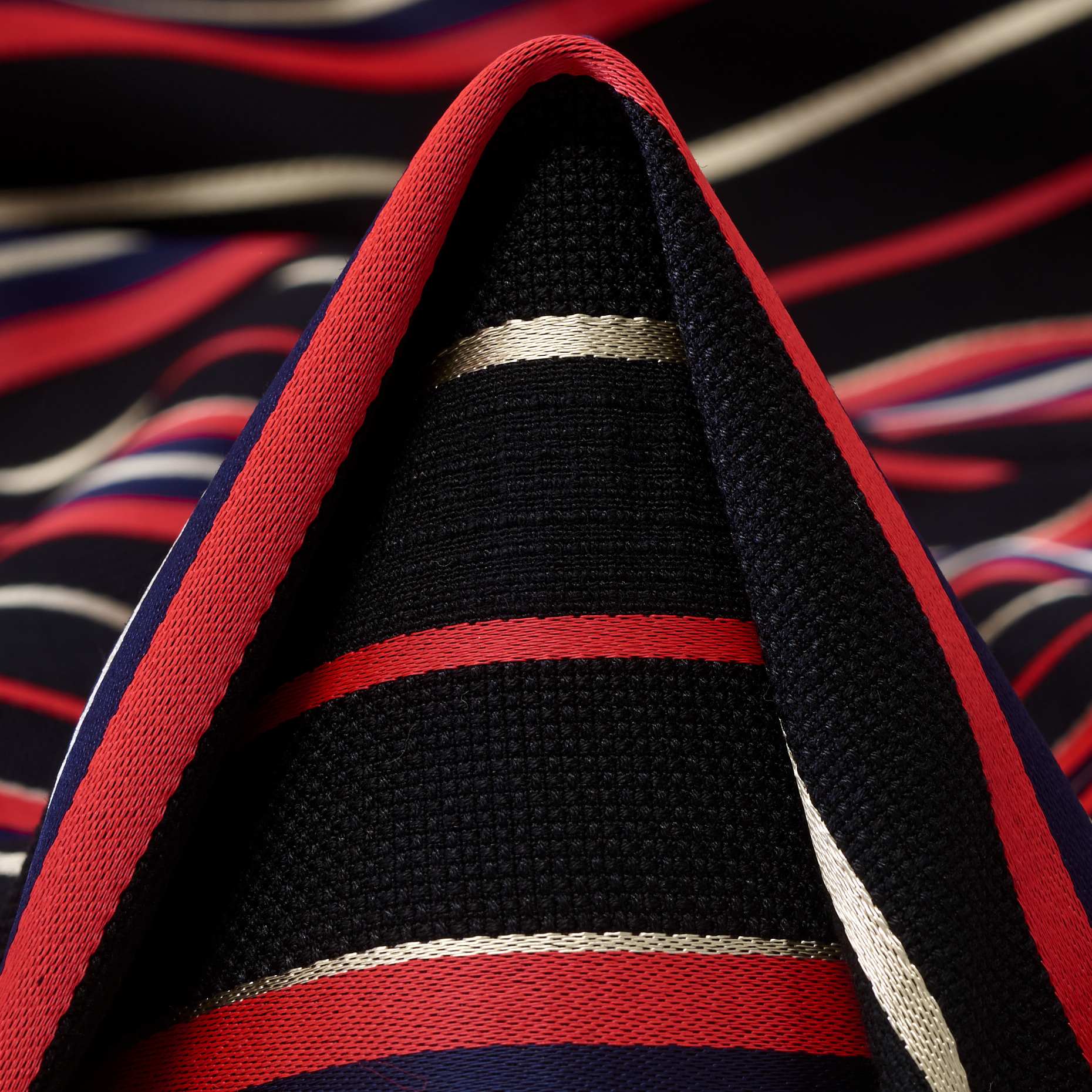 JACQUARD, COTTON, STRIPES, LIPSTICK&MIDNIGHT BLUE (F000030687)