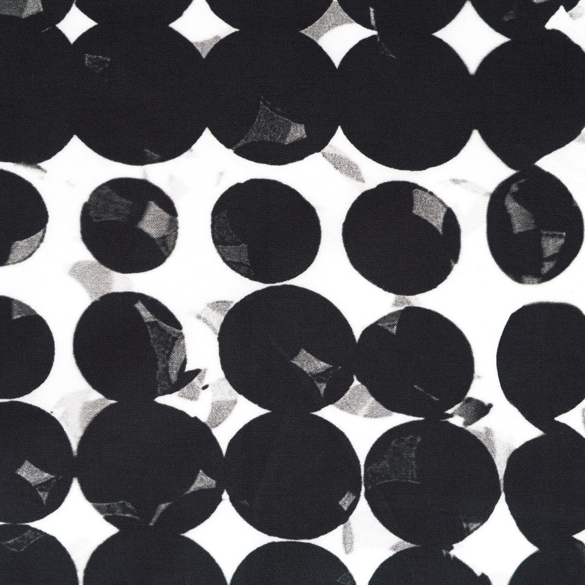 POPLIN, COTTON, DOTS, RAVEN BLACK&BRILLIANT WHITE (T0000729) - Texture