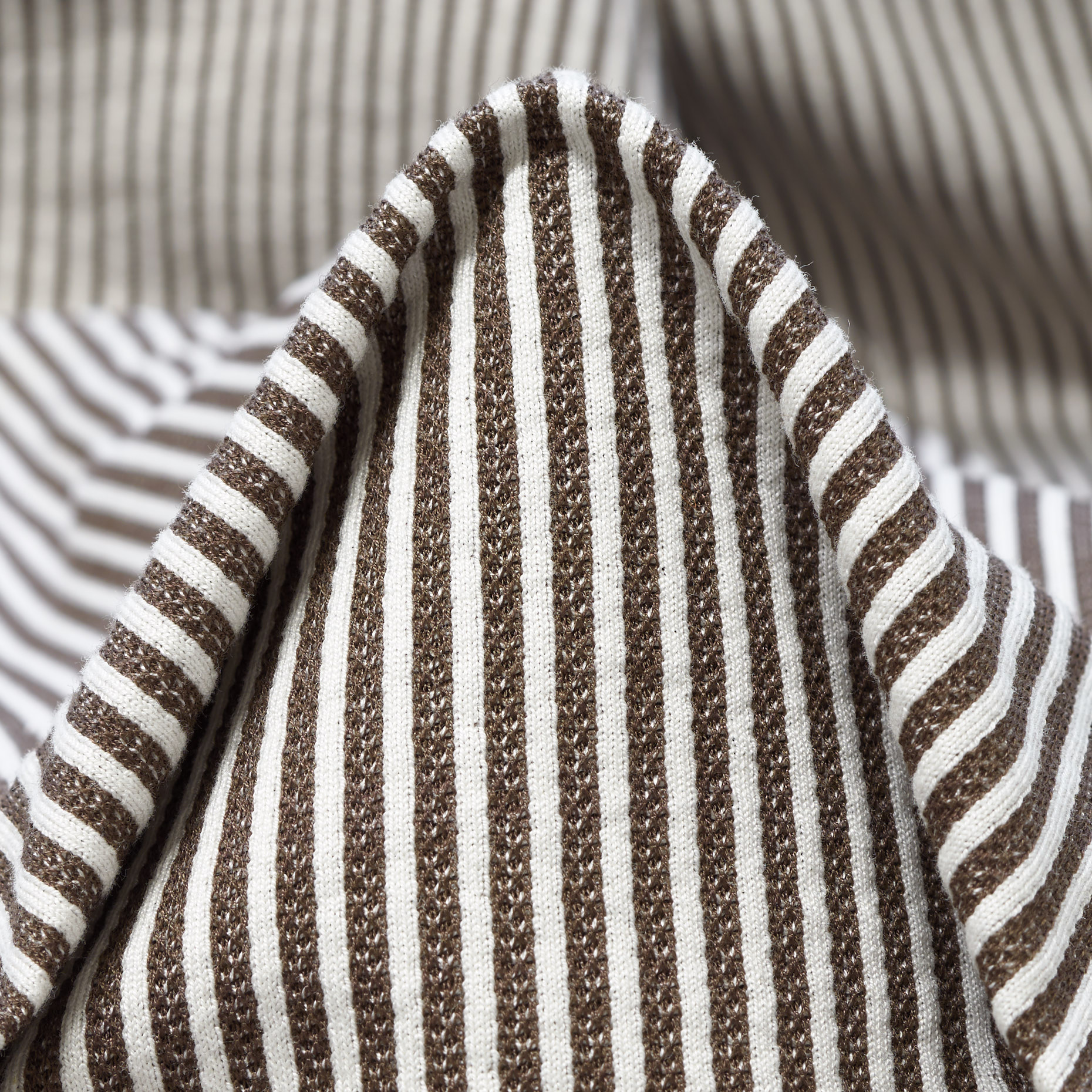 Jersey, Coton, Rayé, Toasted Coconut