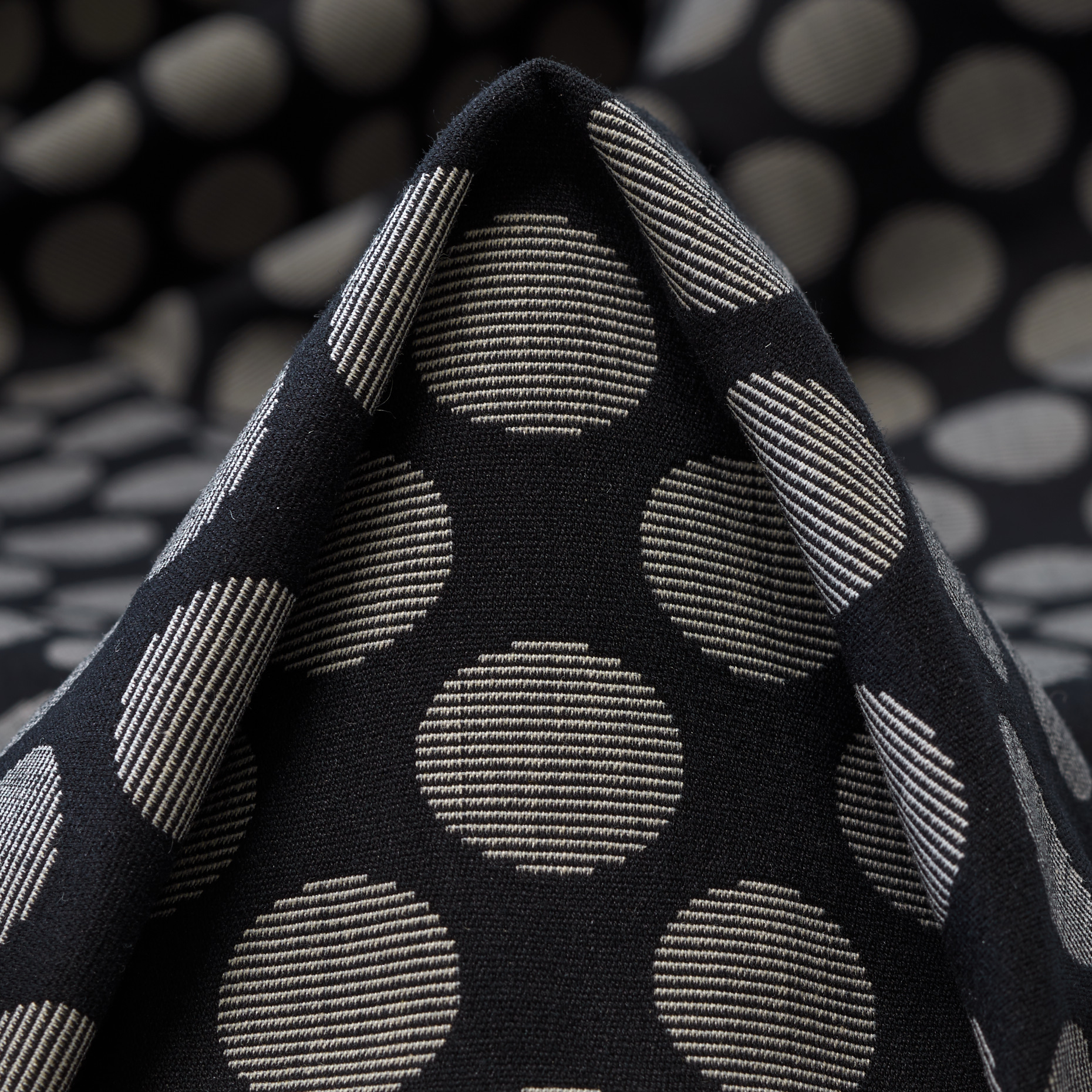 JACQUARD DOUBLE, COTTON, ELASTIC, MIDNIGHT BLUE&IVORY (F000026855)