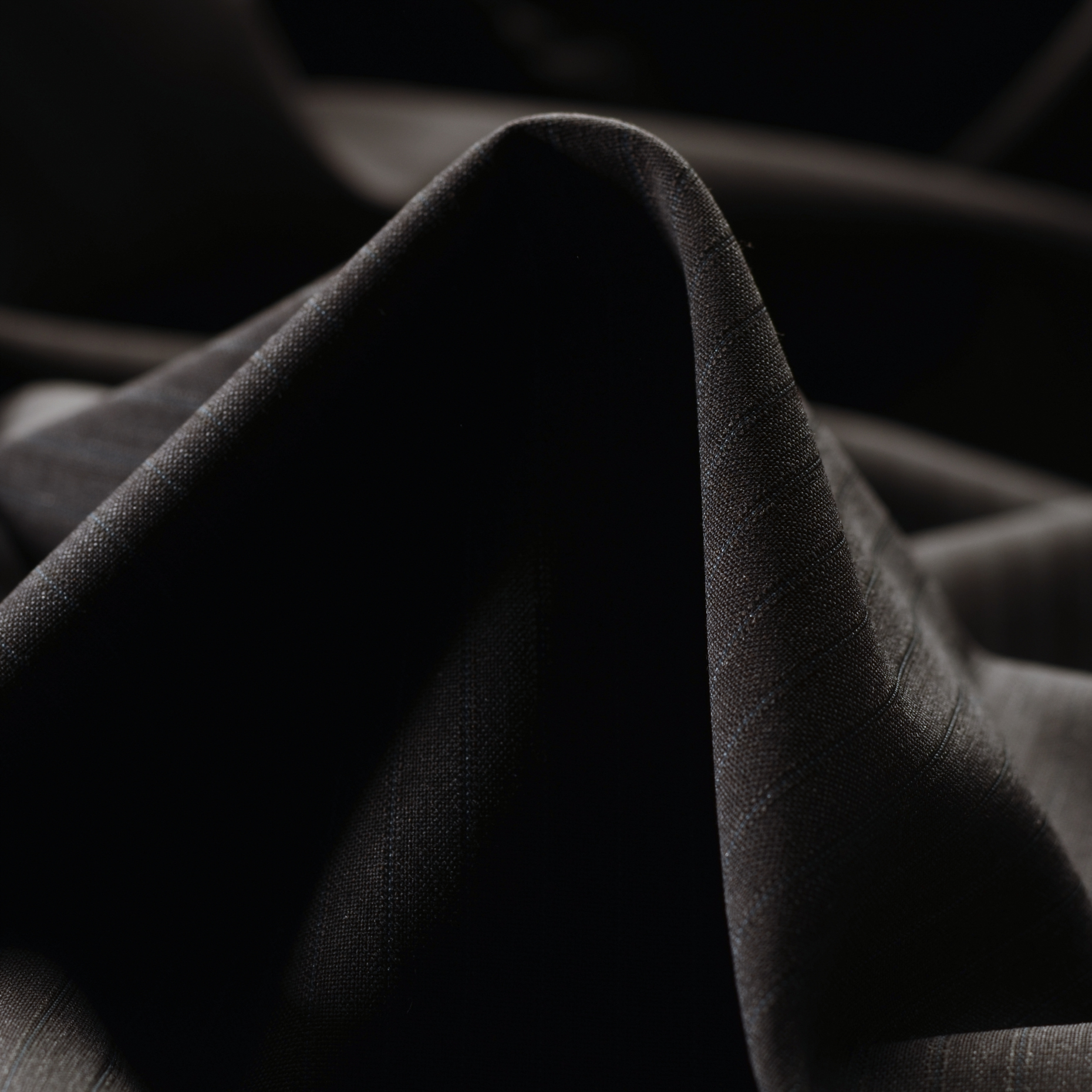 COOL WOOL, VIRGIN WOOL, STRIPES, HOT FUDGE&BLUE INDIGO (F000017549)