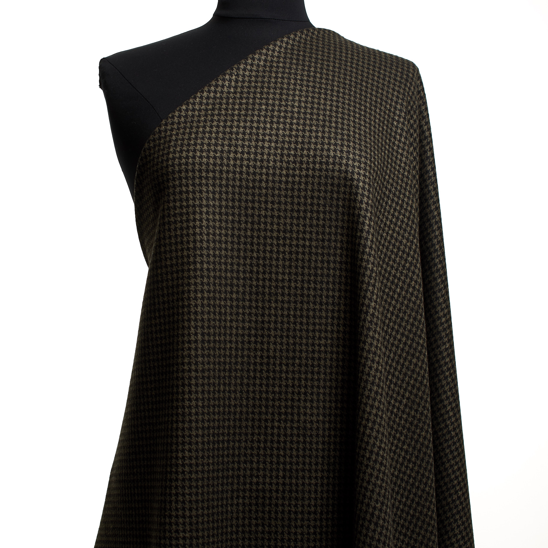 JERSEY, VISCOSE BLEND, HOUNDSTOOTH, COVERT GREEN&RAVEN BLACK (F000047314) - Mannequin