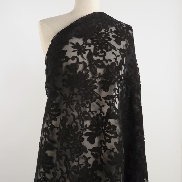 LACE, COTTON, FLORAL, MIDNIGHT BLUE (F000028540) - Mannequin