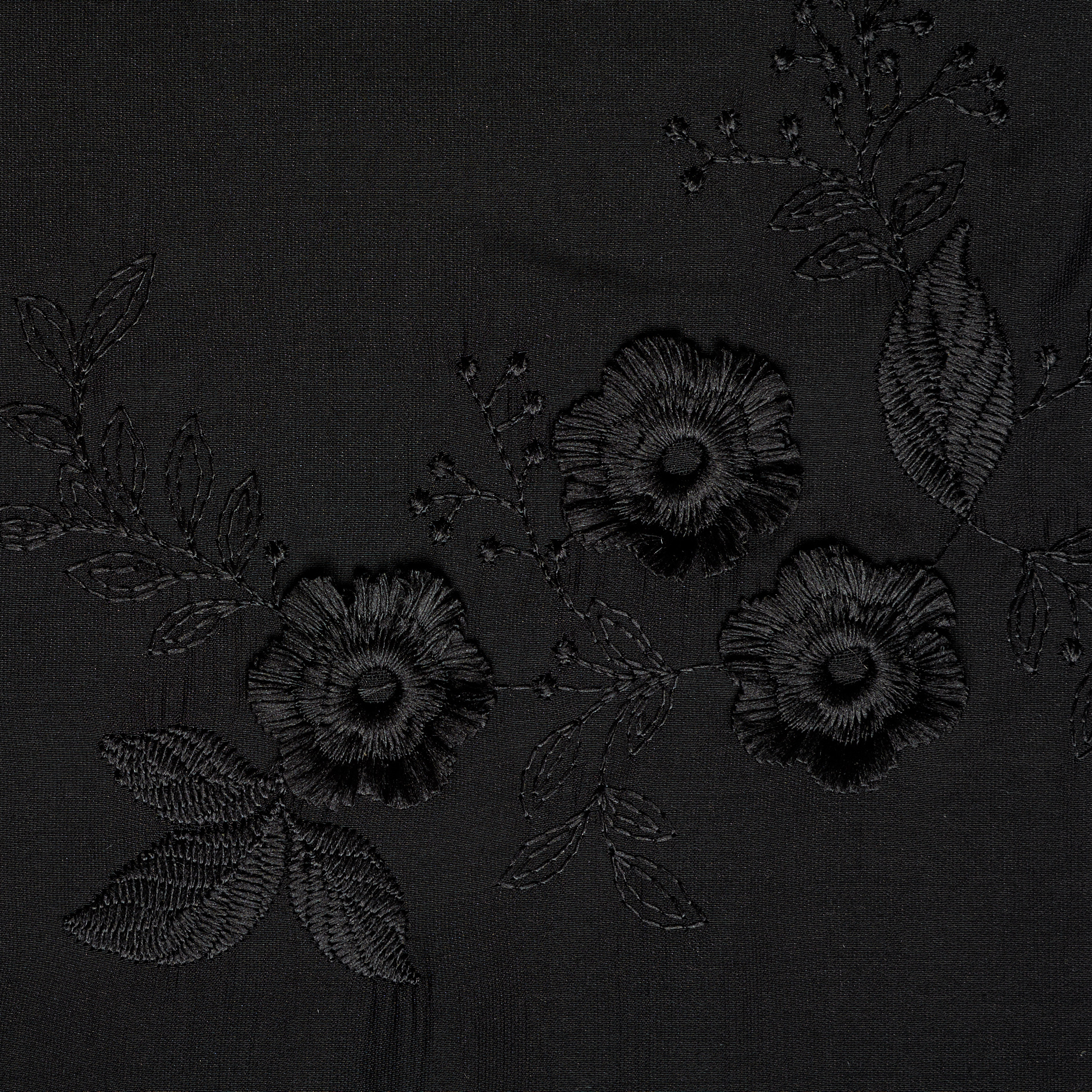 BATISTE, LYOCELL, EMBROIDERED, RAVEN BLACK (F000049574) - Texture