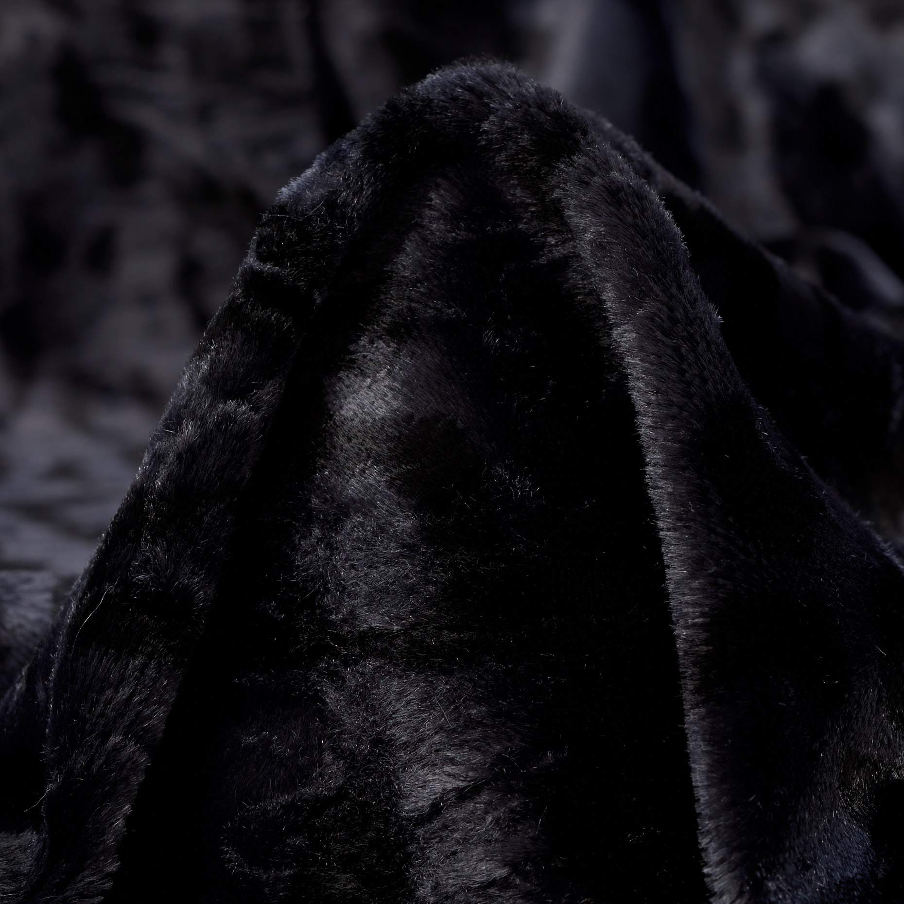 Fake Fur, Cotton Viscose, Animal, Blackened Pearl (F000038910)