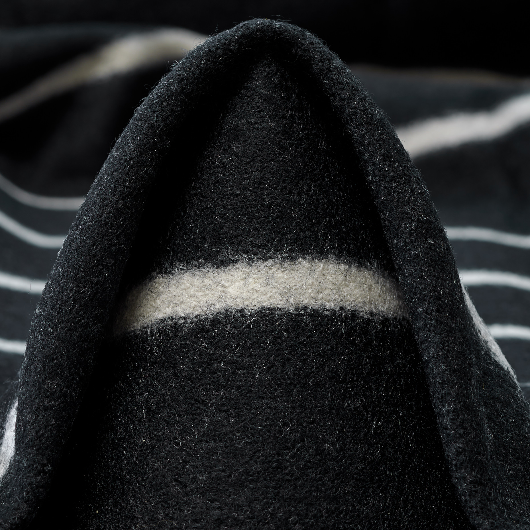 BOILED WOOL, JERSEY, STRIPES, ANTHRACITE&LILAC ASH