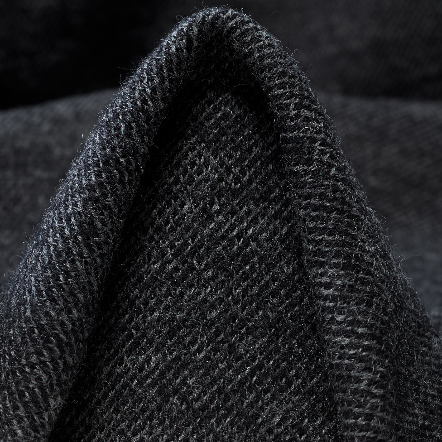 JERSEY, WOOL, MELANGE, BLACK SAND (F000010258)