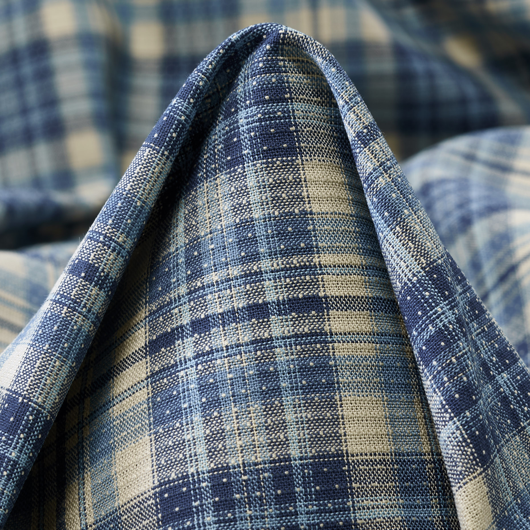 Algodón Ligero, Cuadro, Bel Air Blue