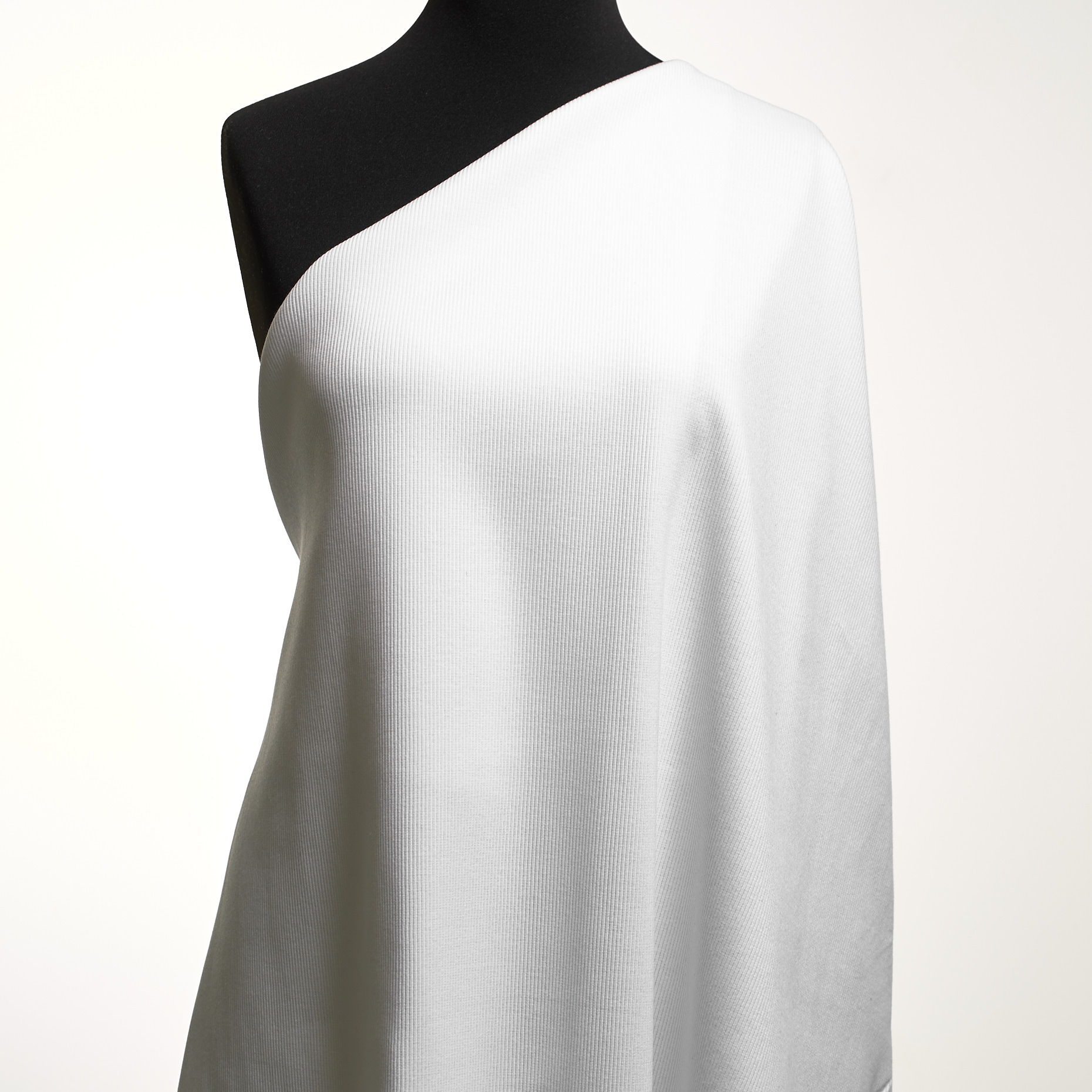 RIB JERSEY, COTTON, ELASTIC, BRILLIANT WHITE (F000049074) - Mannequin