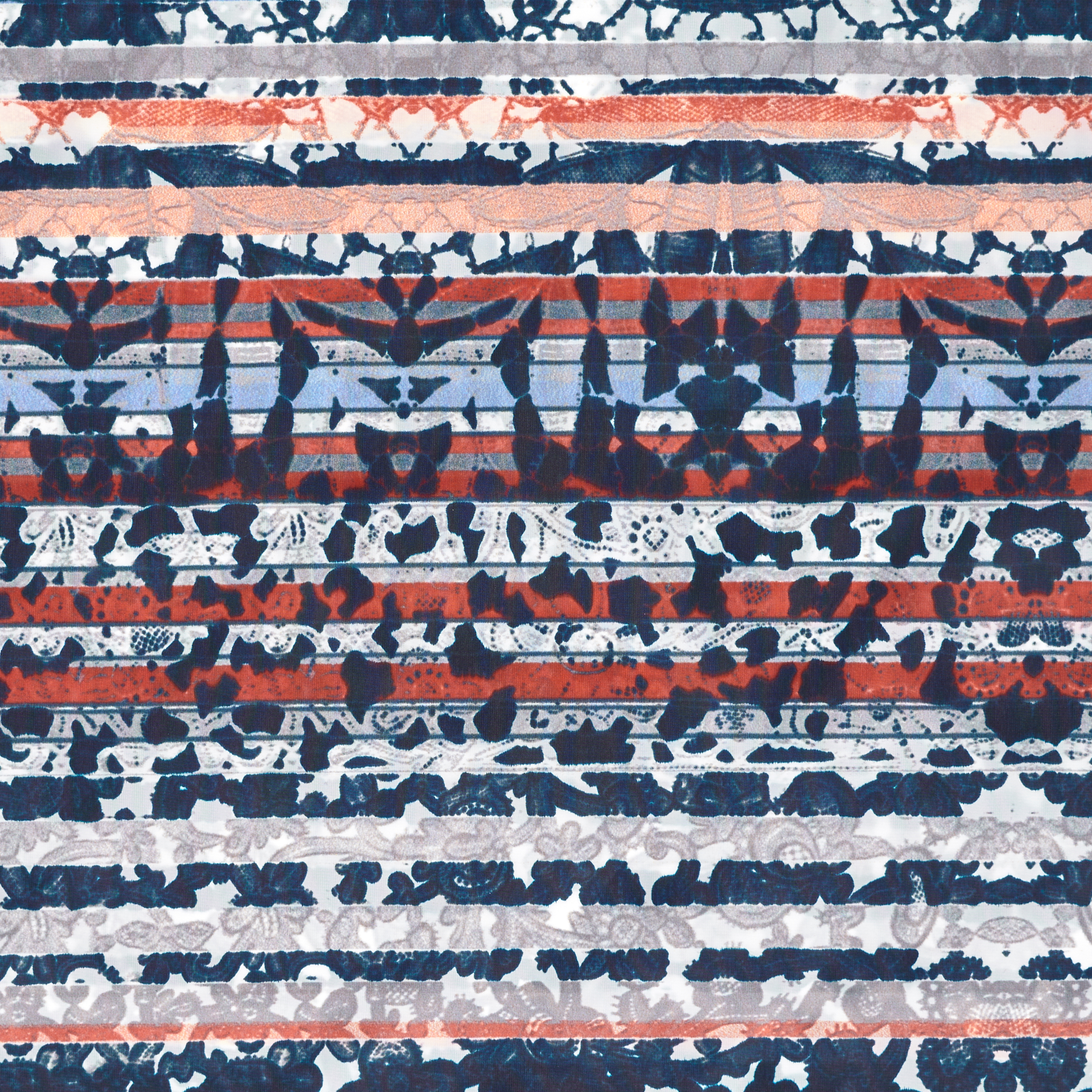 Outdoor, Nylon, Stampato, Blue Indigo&White Onyx (F000032484) - Trama