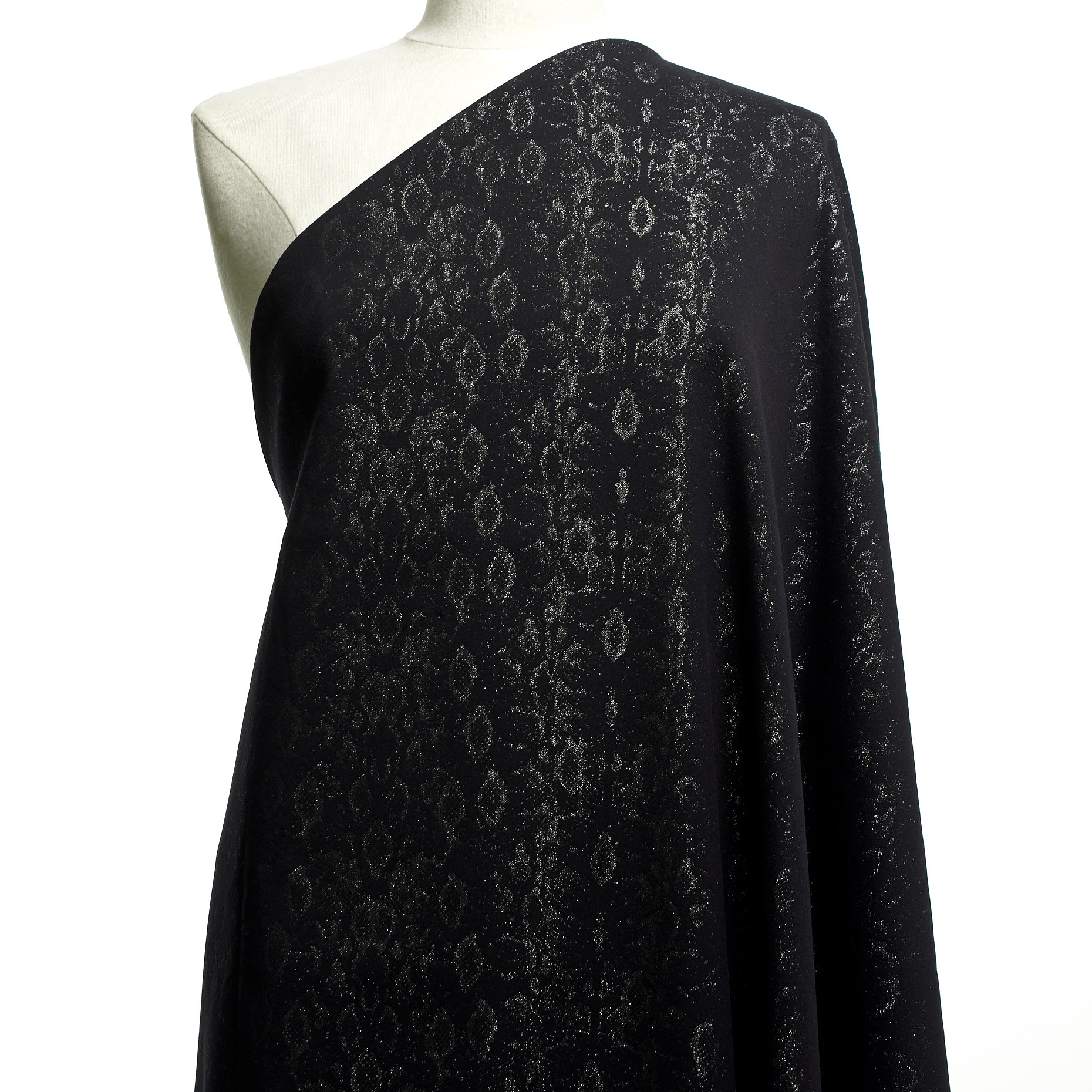 JACQUARD, COTTON ELASTIC, GUNMETAL&RAVEN BLACK (F000041377) - Mannequin