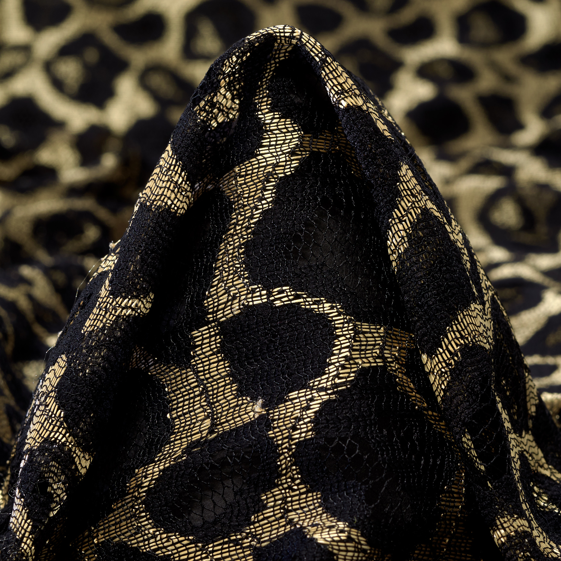 Encaje, Lúrex, Red Gold&Jet Black (F000045539)